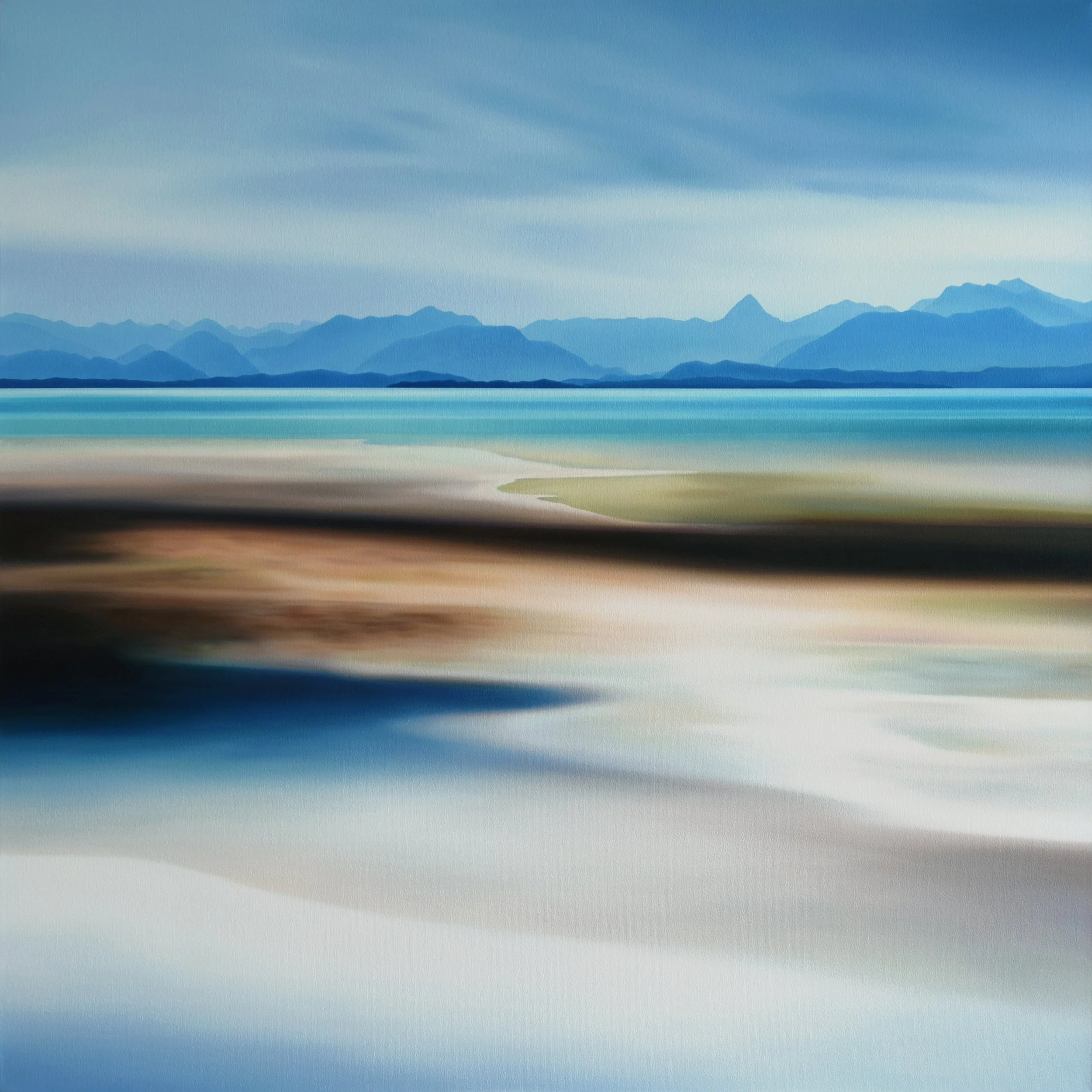 TIDAL STILLNESS,
Oil on Canvas,
36" x 36",
For Sale at The Gallery at Mattick's Farm