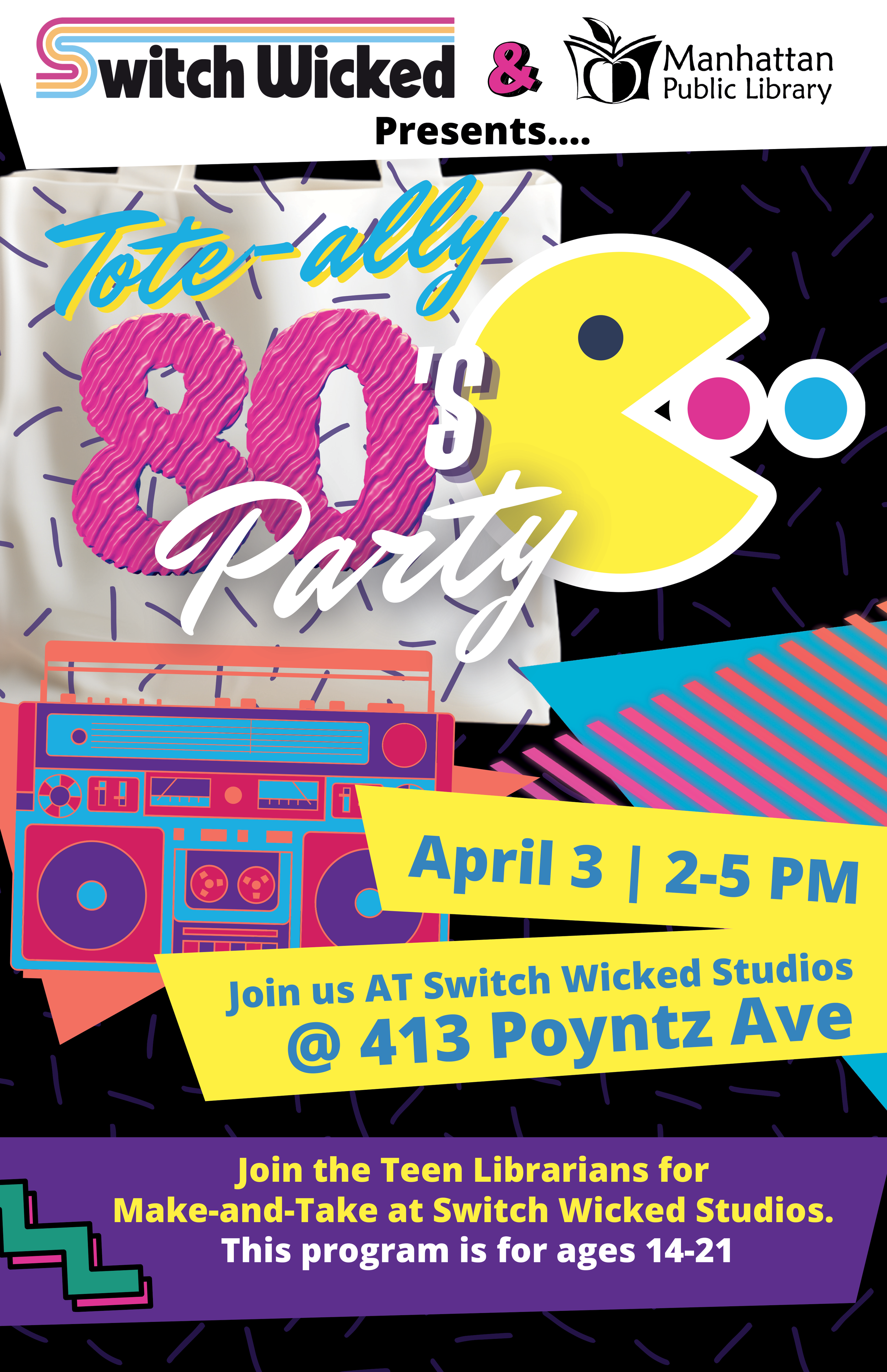 Tote-ally 80's with Manhattan Public Library 