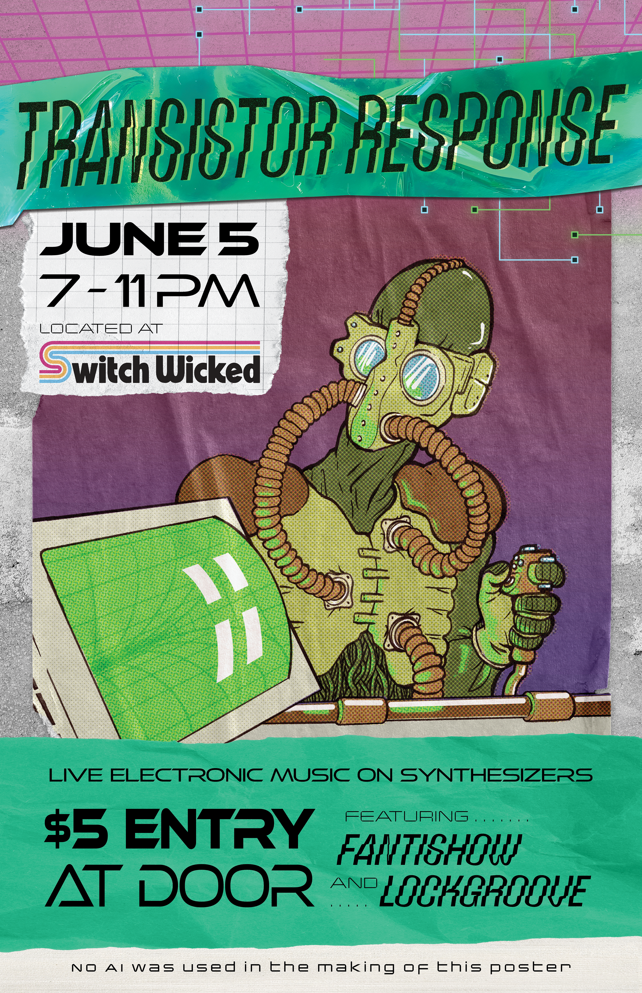 Transistor Response: A live, cyberdelic journey powered by live synthesis