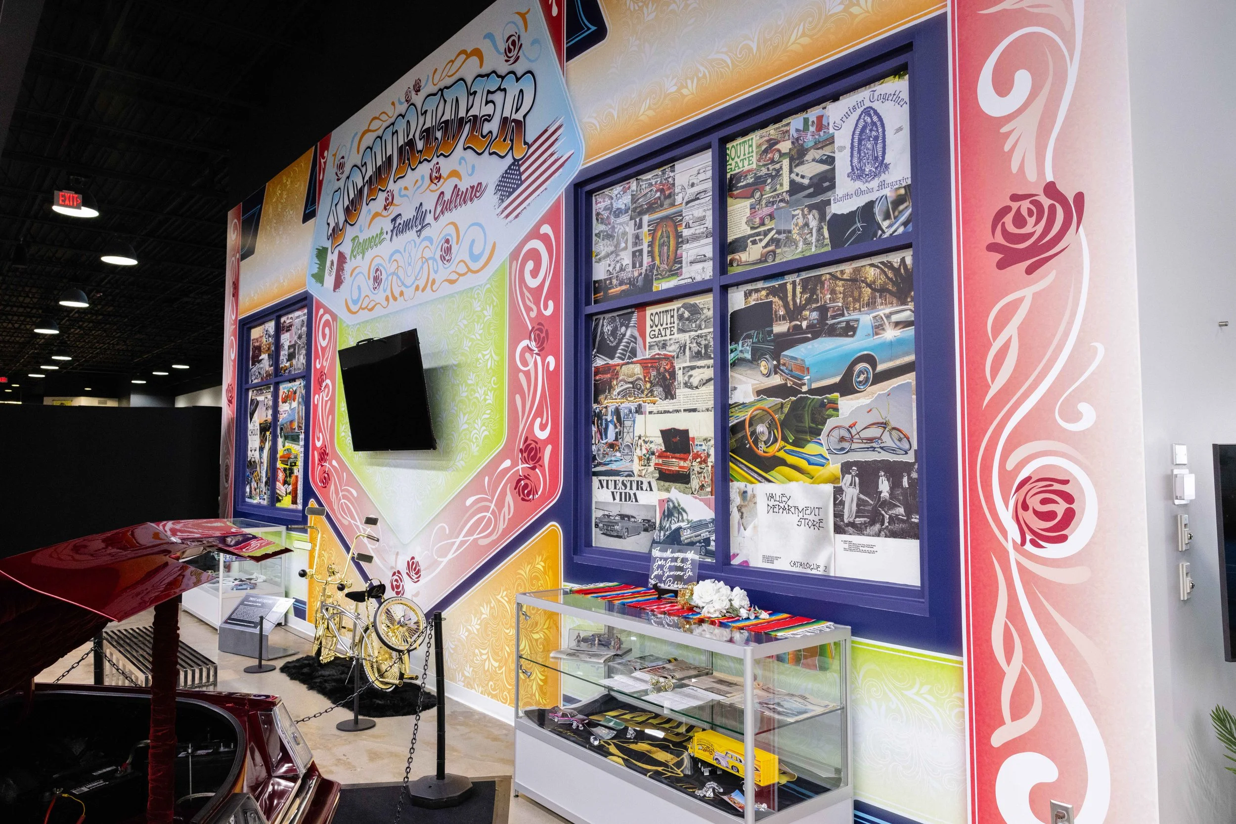 Custom vinyl graphics installed within individual window panes, adapting the design to fit the unique dimensions of the space