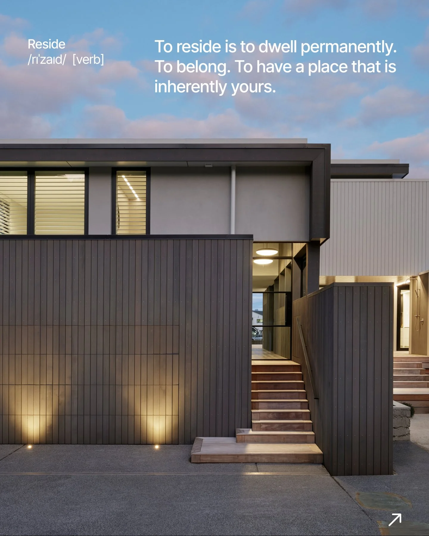 To reside is to dwell permanently - to belong, to have a place that is inherently yours.

Swipe to see how that belief shapes everything we build &rarr;