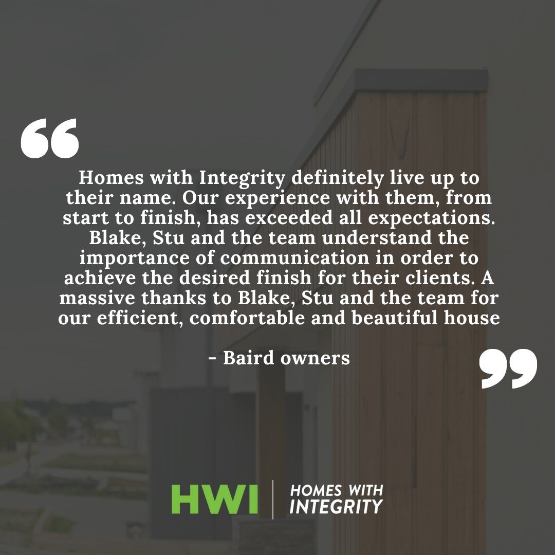 Some very kind words from our wonderful Baird clients 😍 we absolutely loved building their beautiful sustainable home