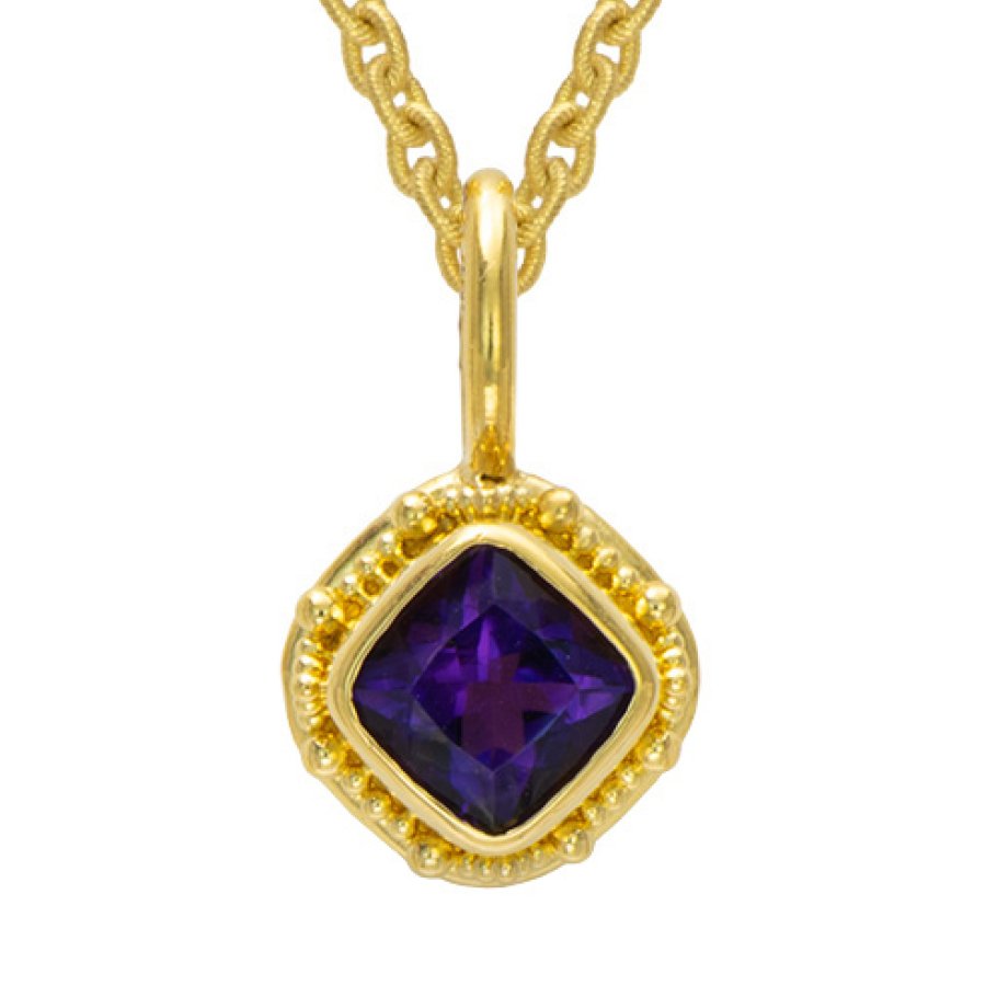 Raw amethyst quartz necklace - crystal necklace - men cord necklace - Shop  Vermeer Jewellery Necklaces - Pinkoi