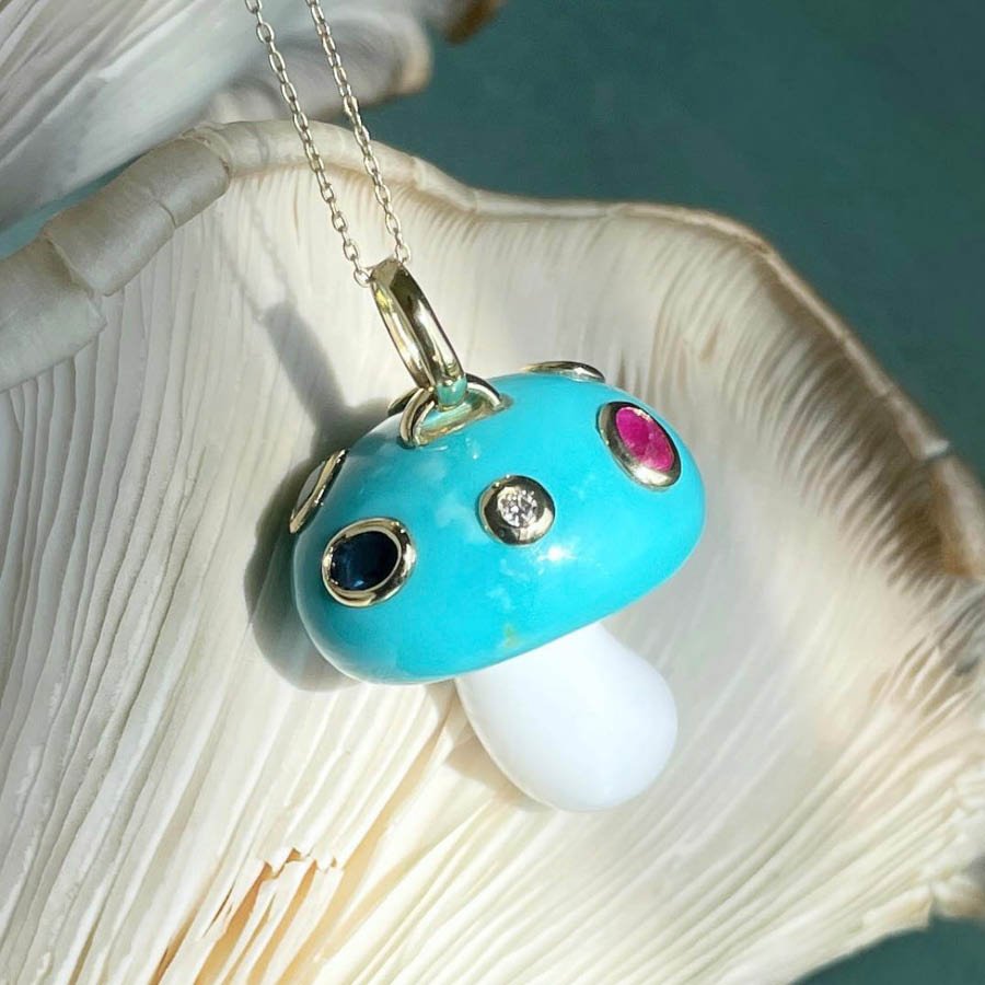 Natural Mushroom Charm Mushroom Necklace With Amethyst, Opal, And Rose  Quartz Fashionable Womens Jewelry From Enjoy_time, $0.84 | DHgate.Com