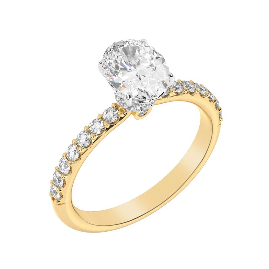 Diamond Engagement Ring in Platinum or White or Yellow Gold