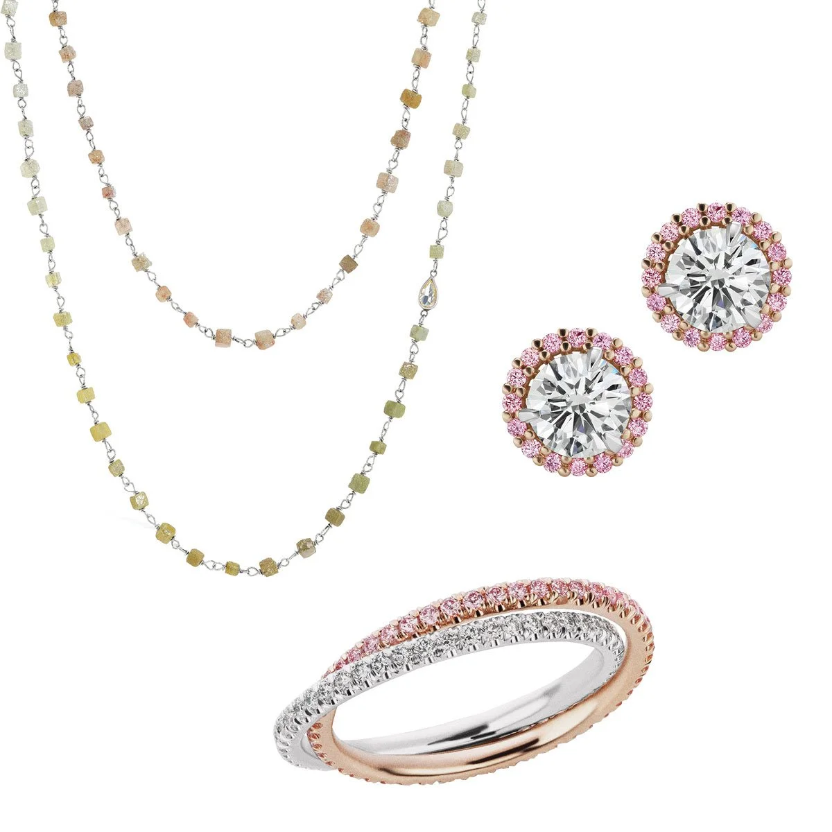 Luxury Anniversary Gifts for Her - Colored diamond jewelry