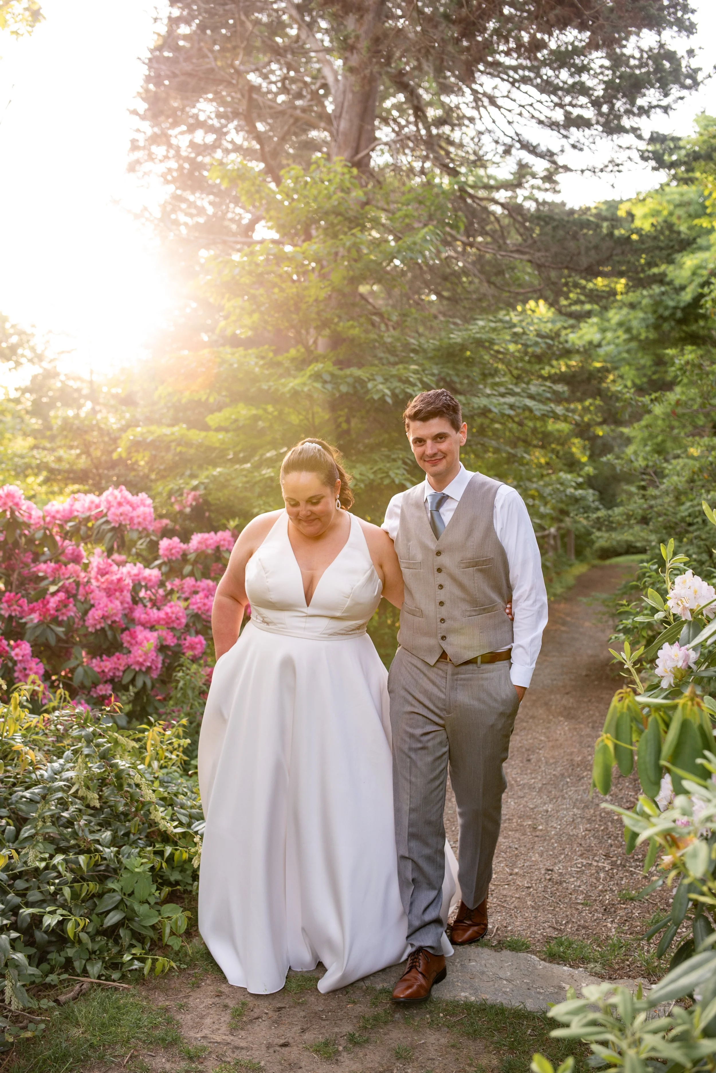 Bride and Groom at Long Hill Beverly