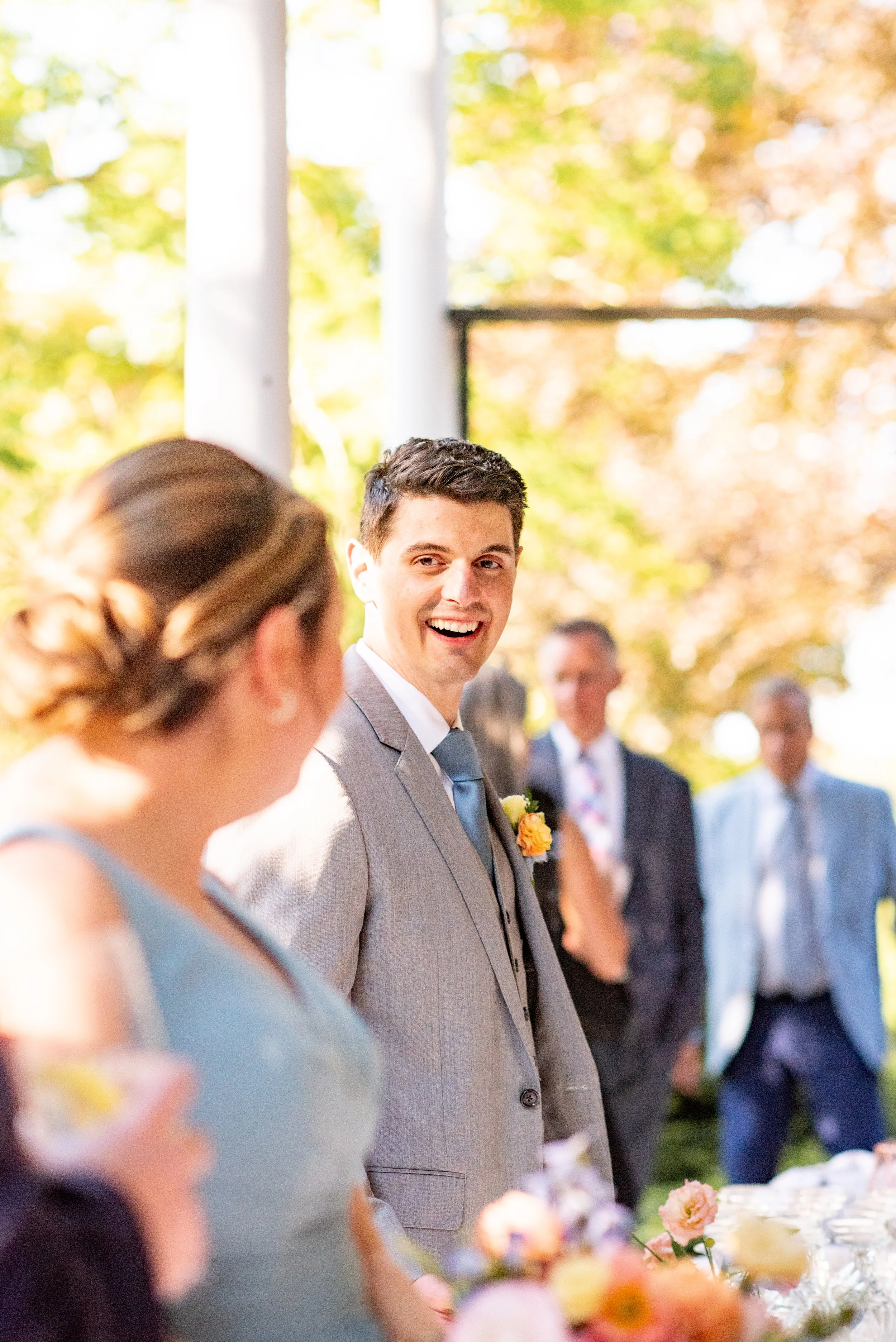 Groom candid