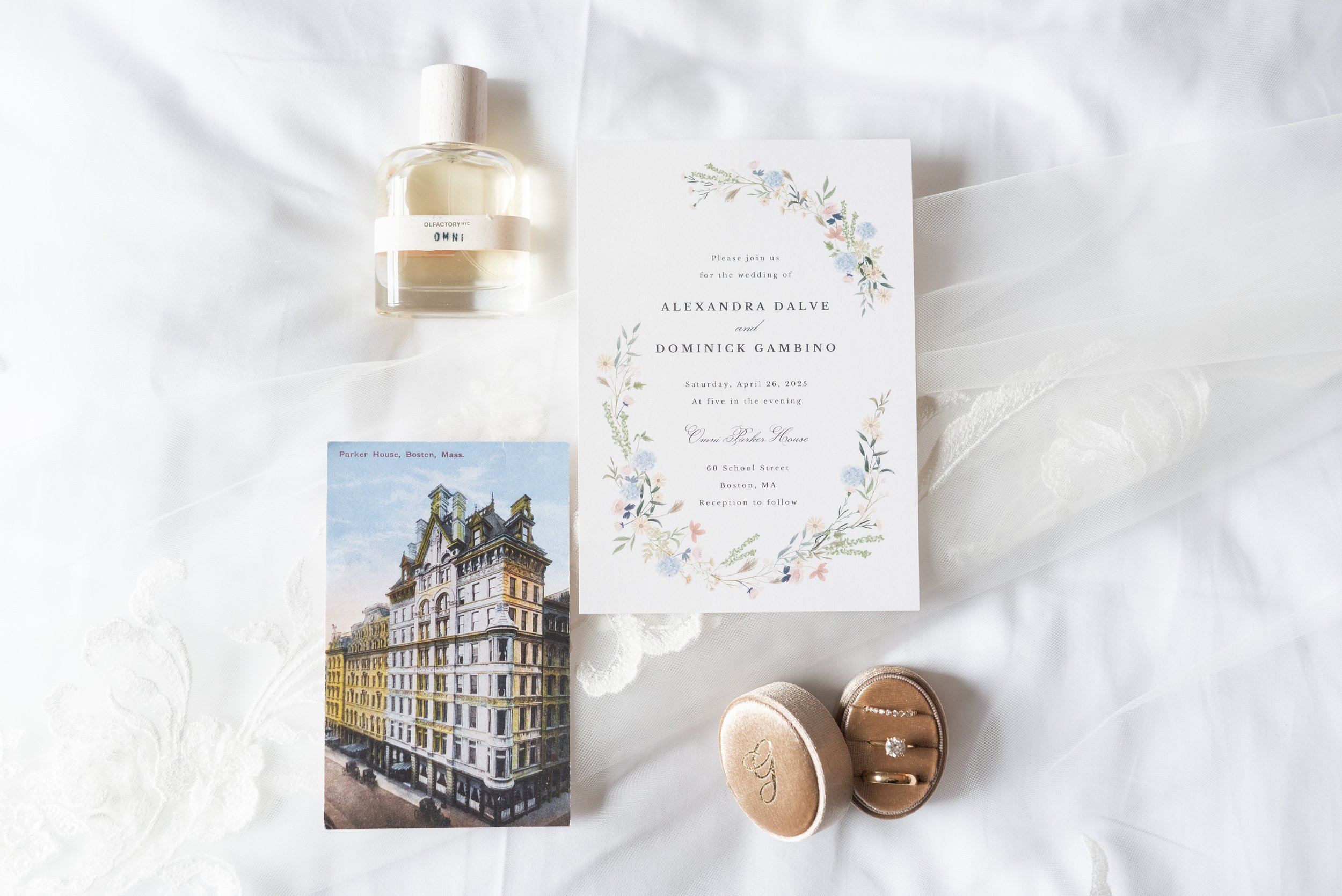 Invitation Suite for Omni Parker House Wedding