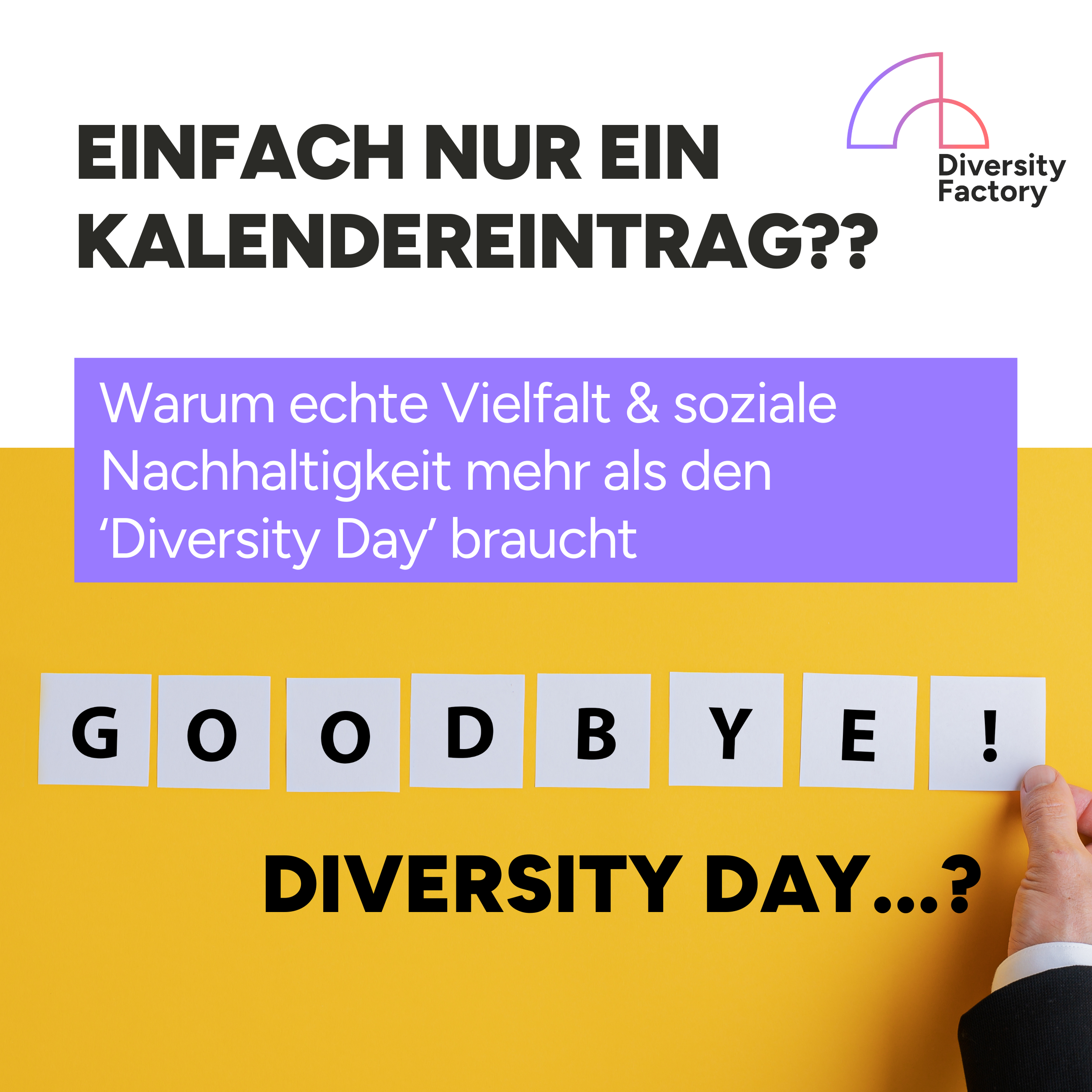 Diversity verdient mehr als einen Kalendereintrag