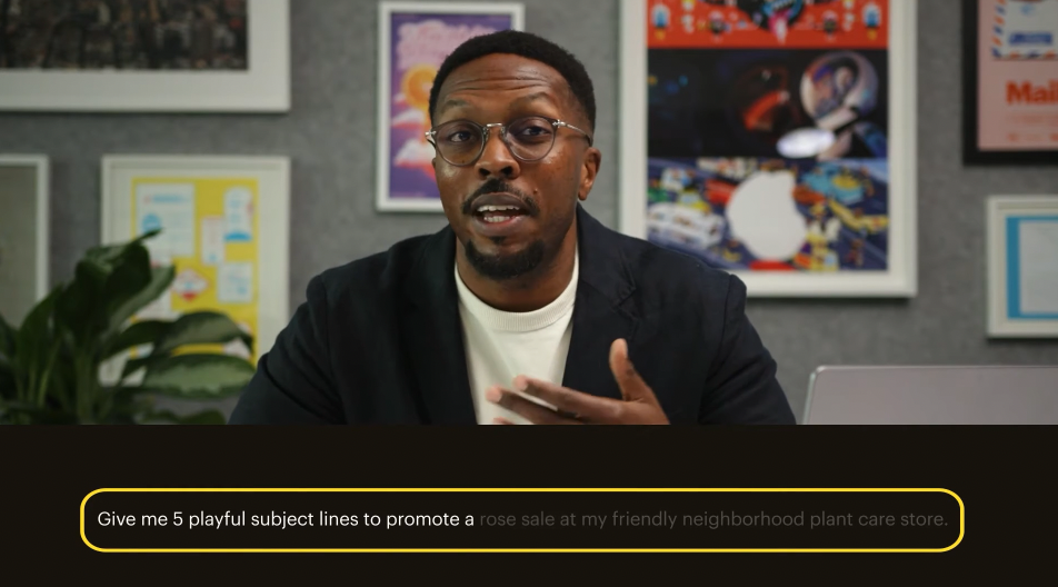 Prompt Lower Third: Demonstrates the prompting process in a simple, visual way while keeping the presenter on screen.