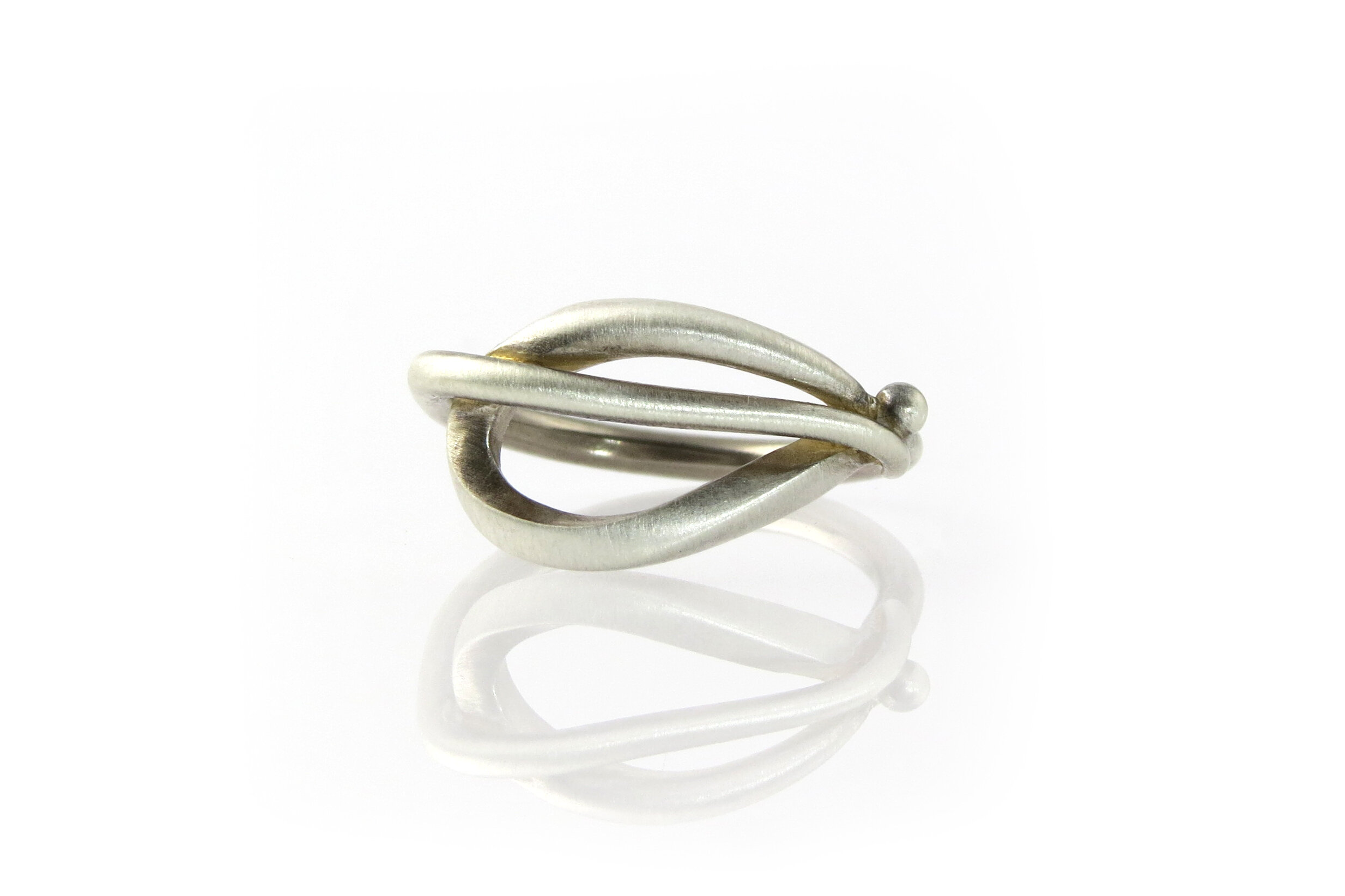 Oval Ring, oxidized sterling silver.