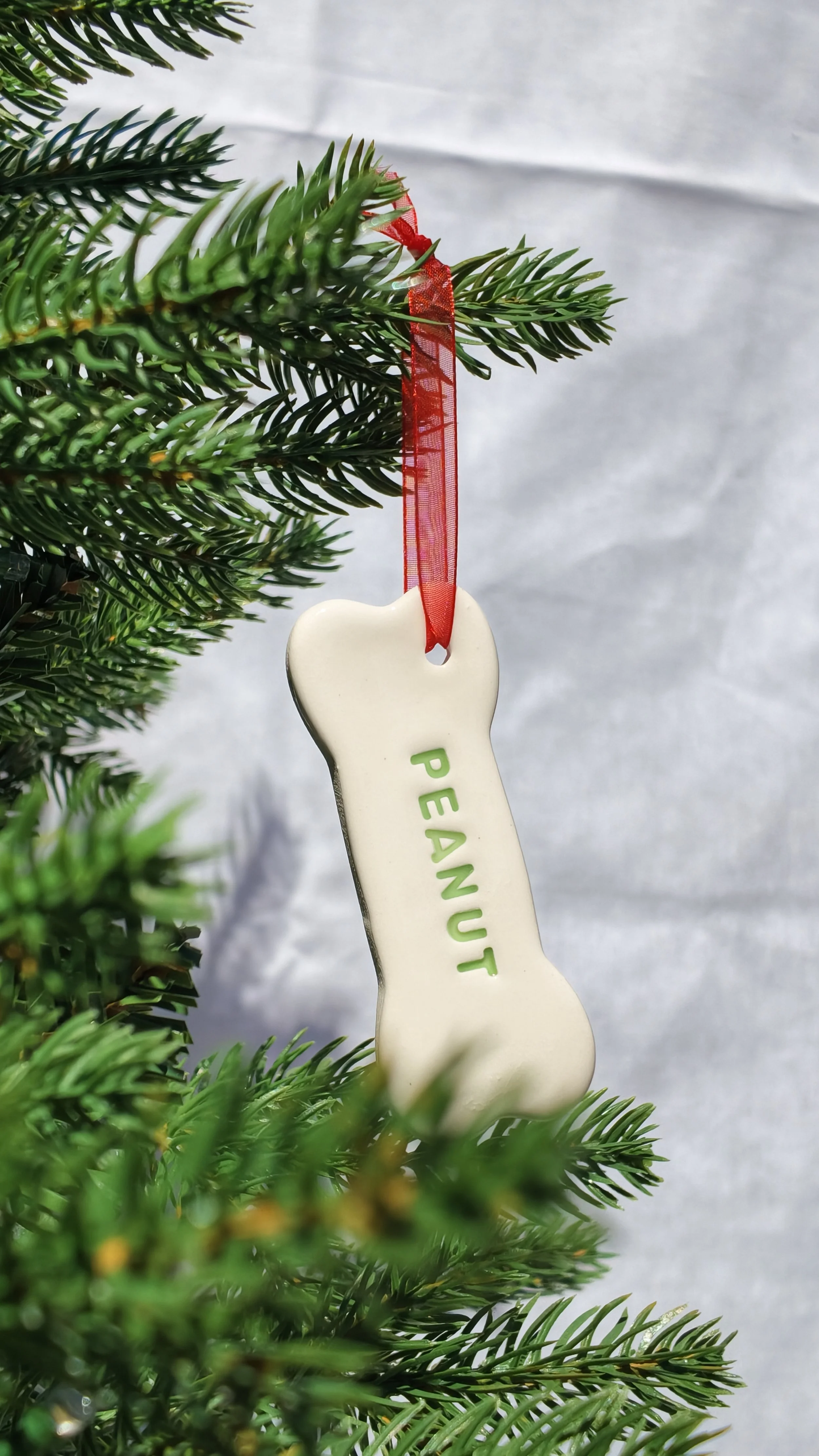 Personalised Ceramic Bone Ornament