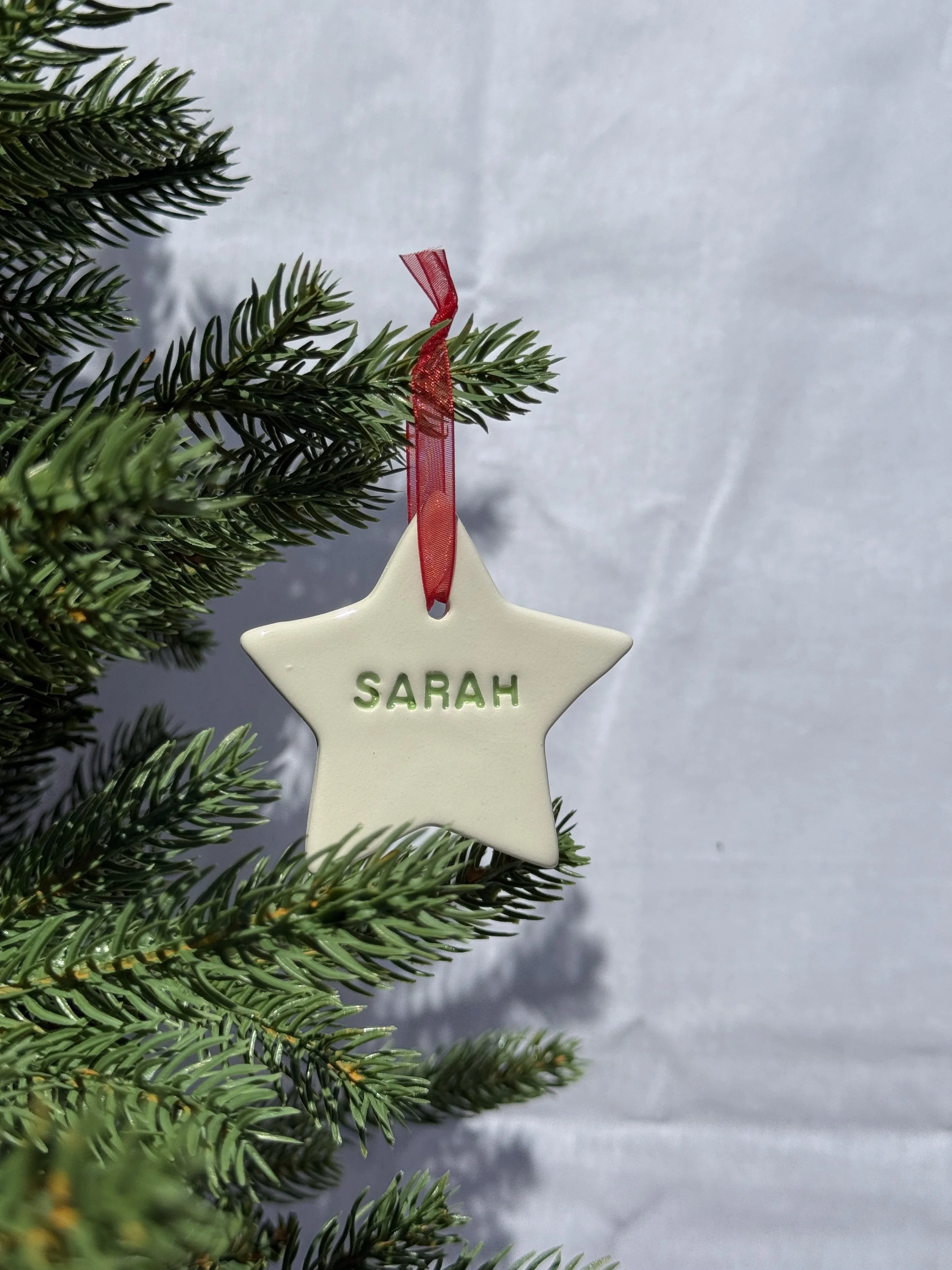 Personalised Ceramic Star Ornament