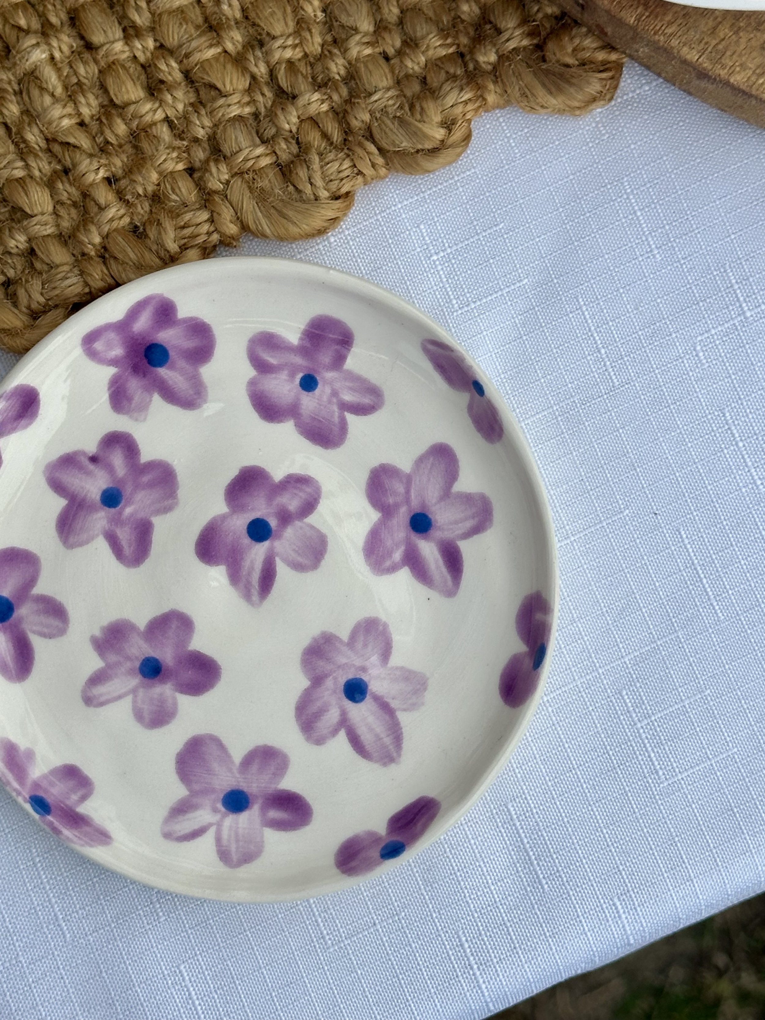 PURPLE DAISY TRINKET DISH
