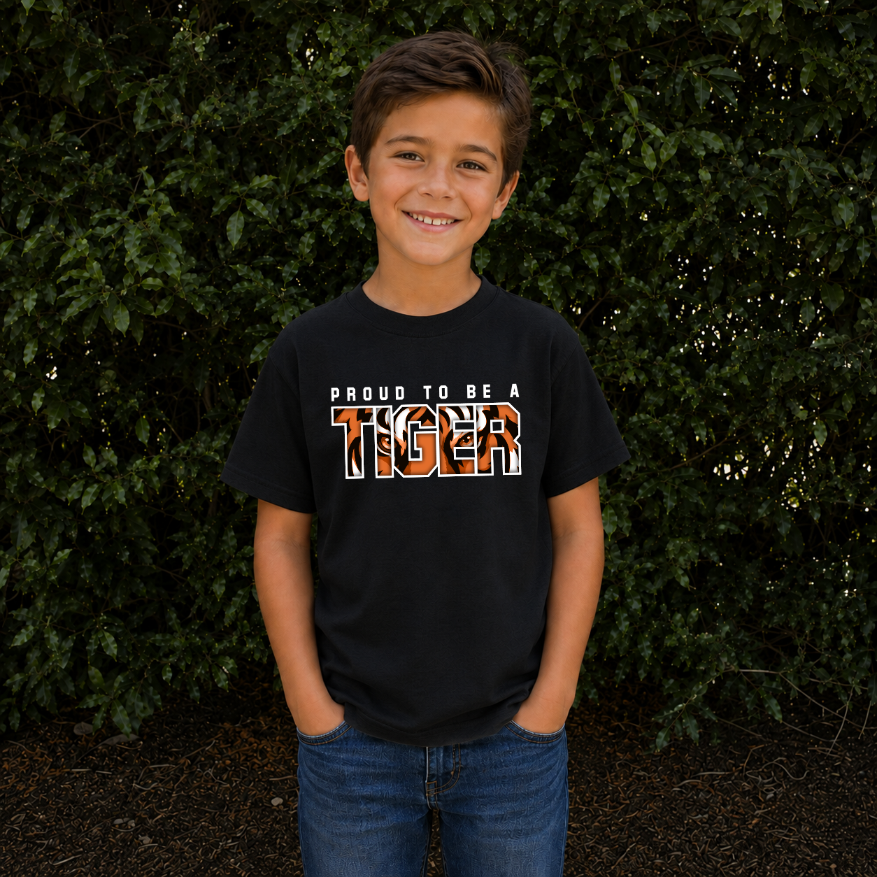 PROUD TO BE A TIGER    DLRE School Spirit Youth Unisex Tee /  Sweatshirt