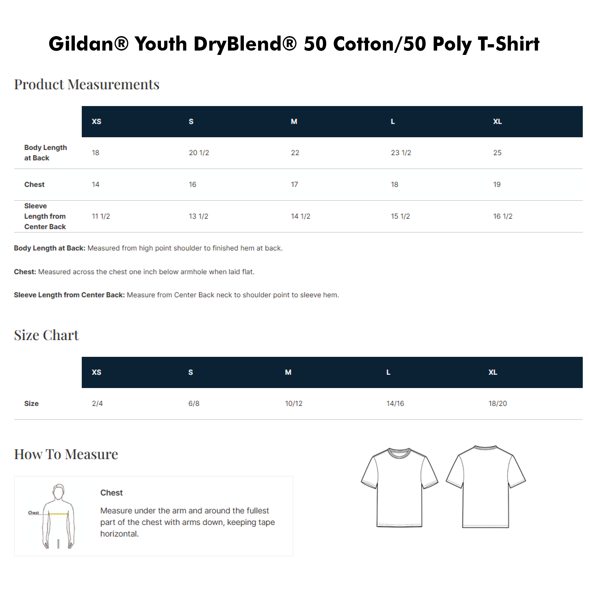 (8000B) Gildan® Youth DryBlend® 50 Cotton 50 Poly T-Shirt Sizing Chart.png