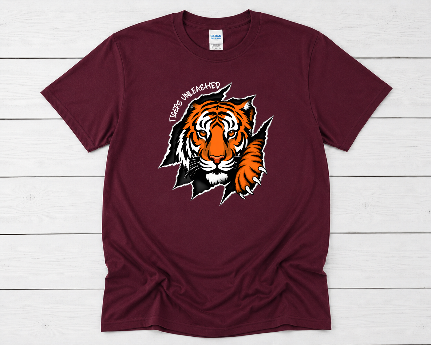 Tigers Unleashed TShirt Maroon.png
