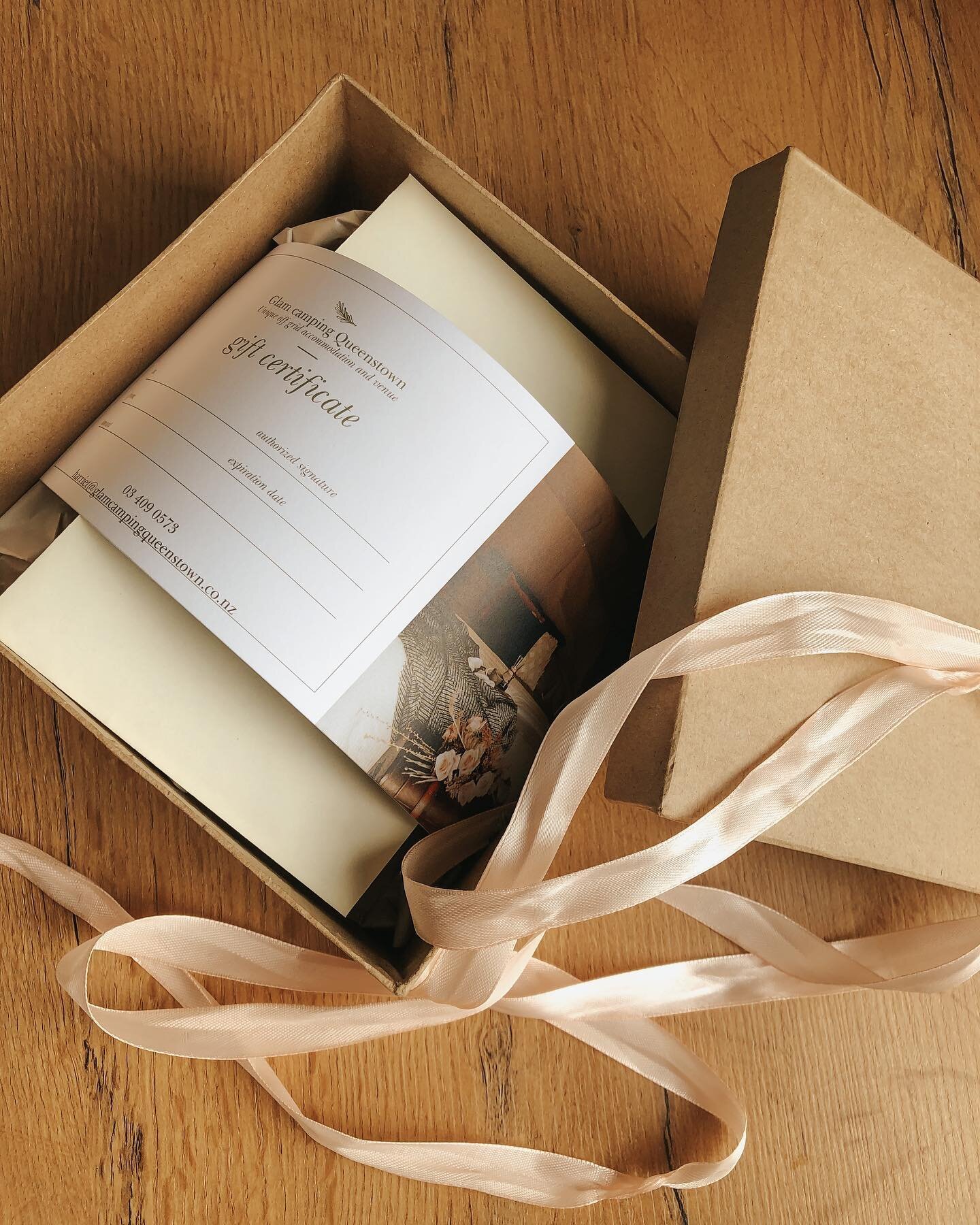Gift boxes 

Give the gift of a getaway and have it arrive as a beautiful present like this one. Complete with a personalised card with a message from you and voucher of your choice. 

We&rsquo;ll deliver to Queenstown or post to anywhere you need.