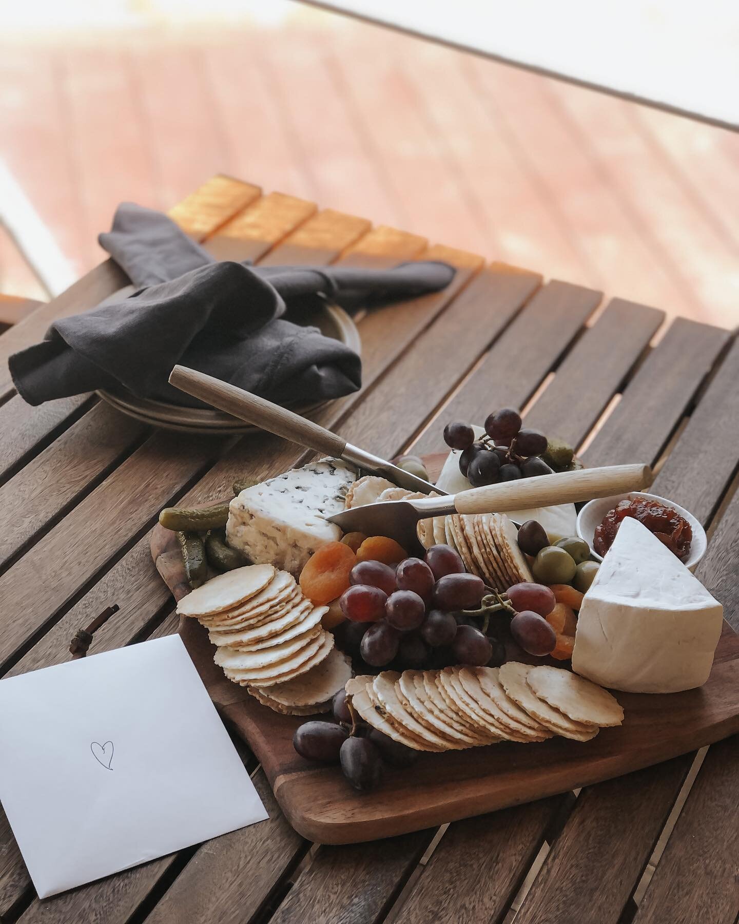 Cheeseboard on arrival? Don&rsquo;t mind if I do!! 

These are especially great when booking for friends and family, it&rsquo;s an extra surprise when then arrive and we can also add a card with a message from you. 

All produce is from the brilliant