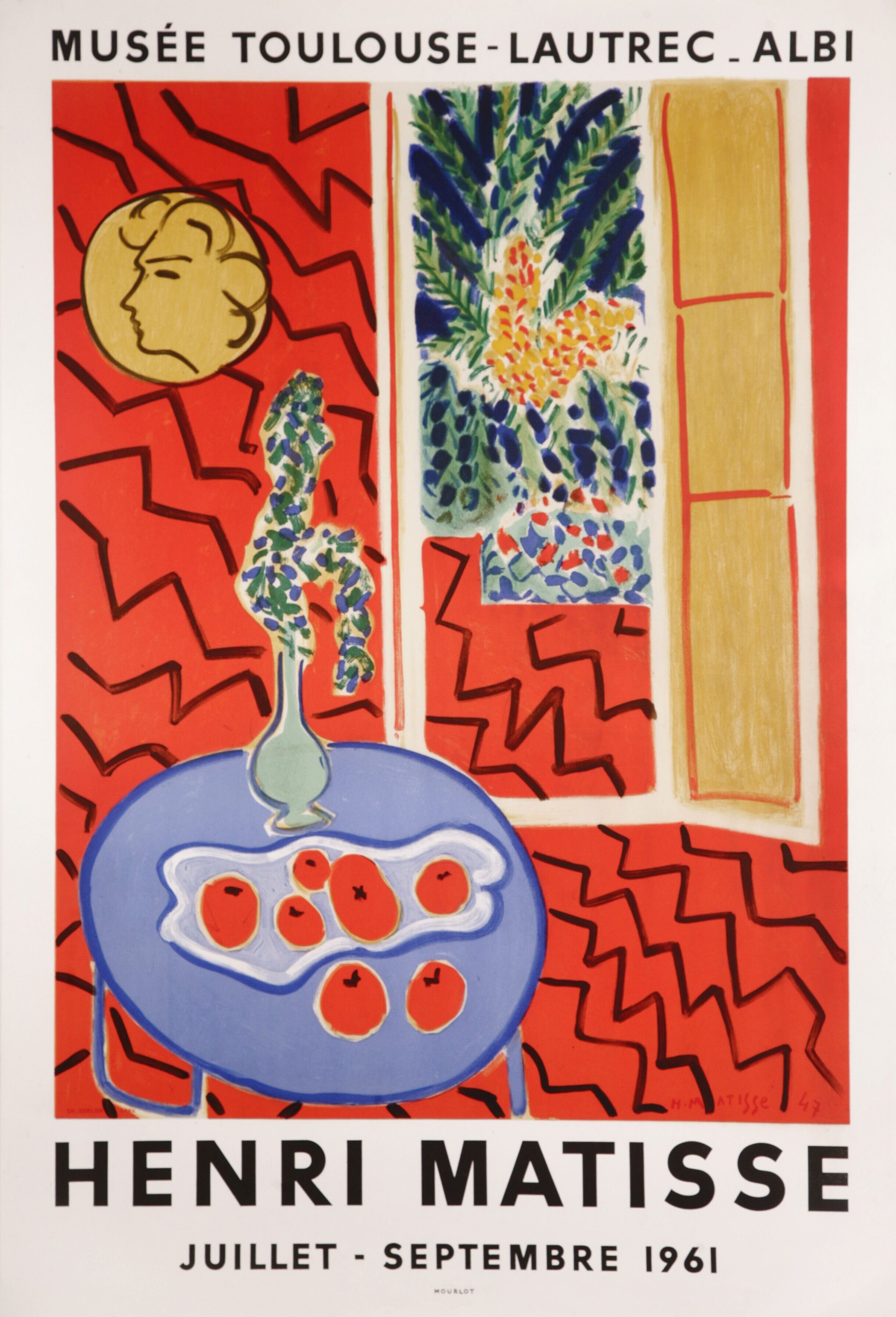 Henri Matisse Vintage 1946 Lmtd Edtn French Fine Art Lithograph Print   Nature Morte Sur Table Bleue  1943