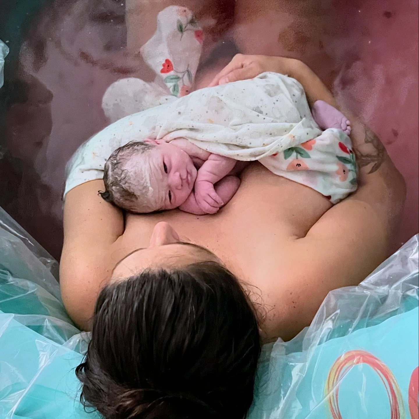 The last moments of pregnancy
The last intensity of contractions
Give way to 
The first breath
The first cry
The first moments of forever together.