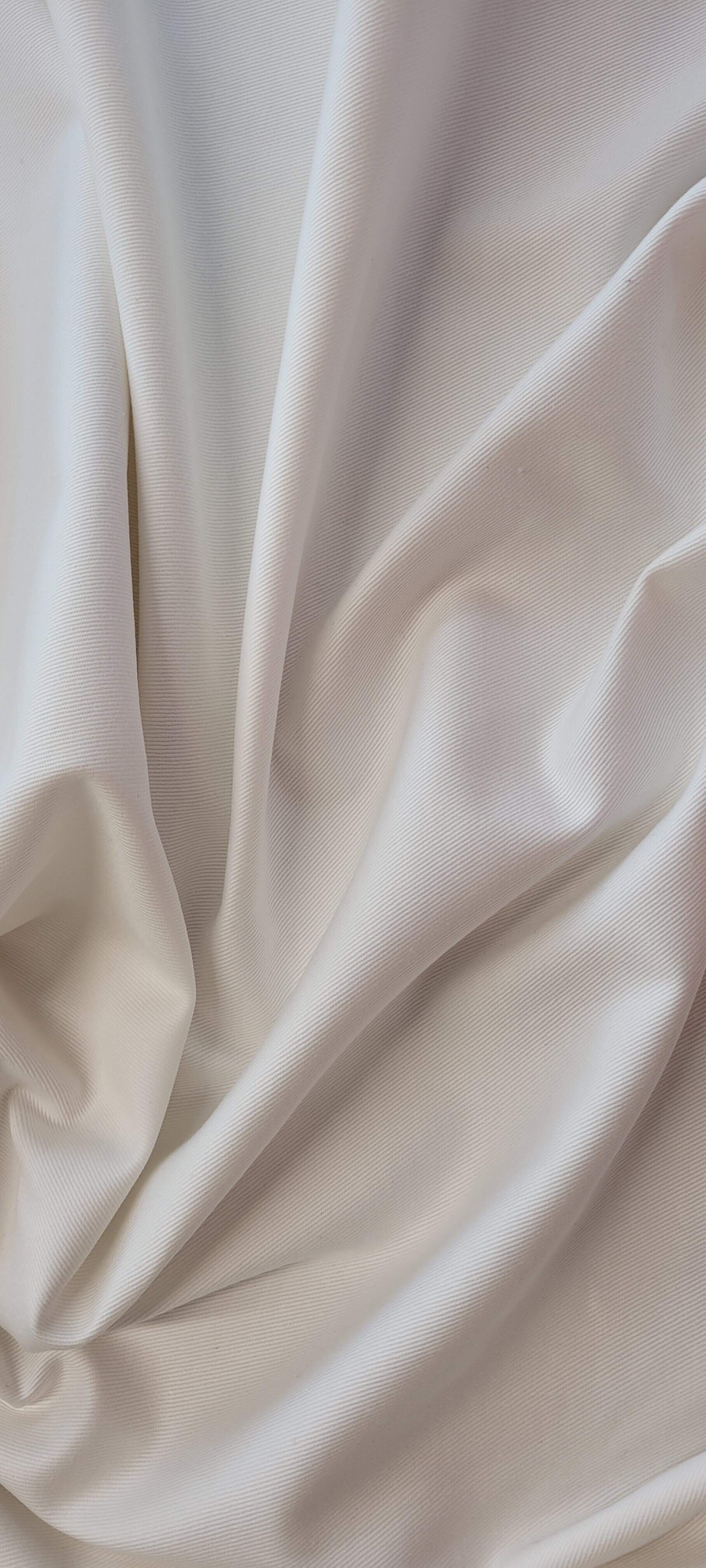 White Brushed Back Twill