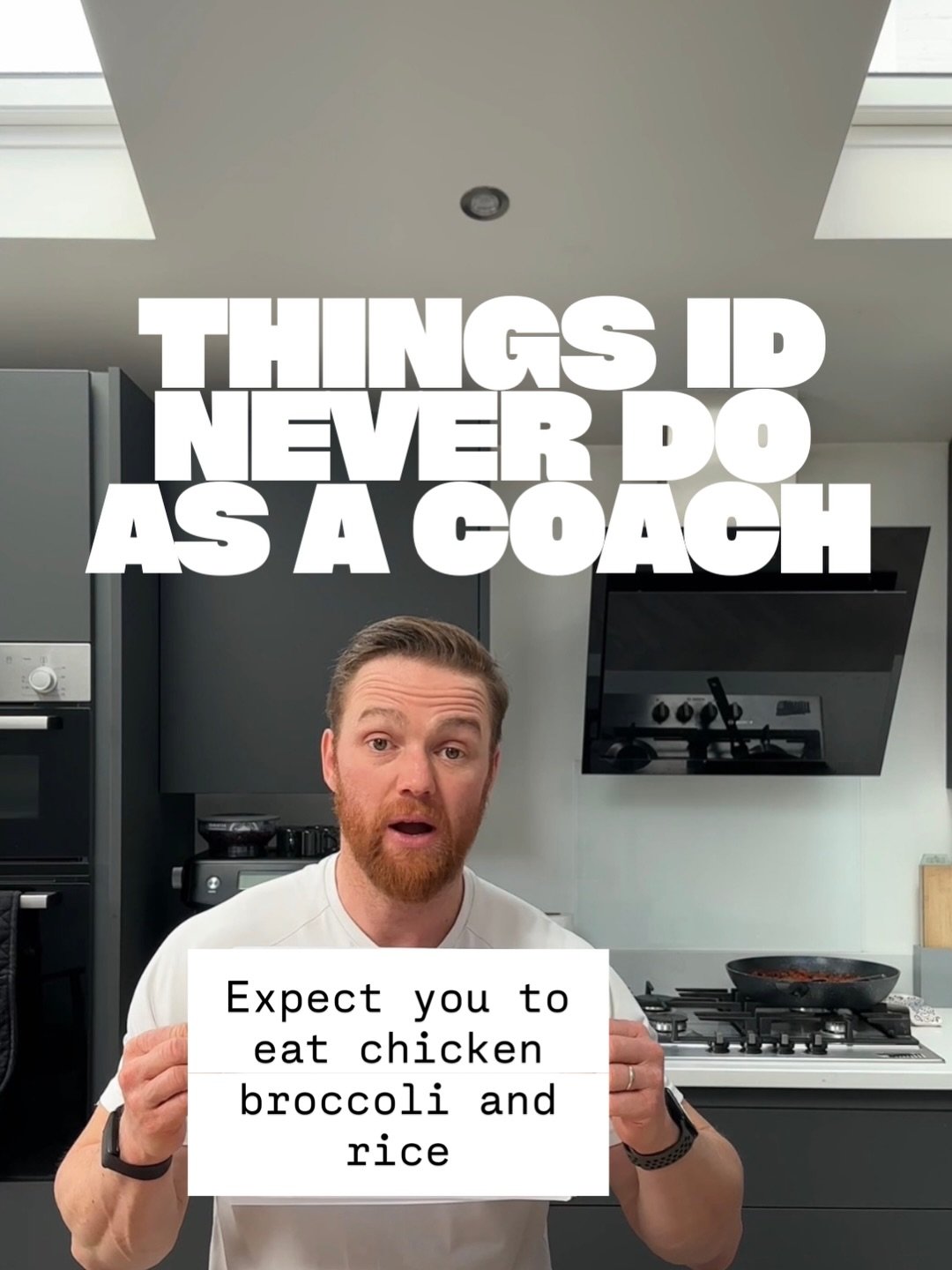 This one might sting for some people

But eating out the Tupperware chicken rice and broccoli three times a day is just not for me

All the clients that I work with

Fuck, I would be bored after day one

I always start with my clients telling them th