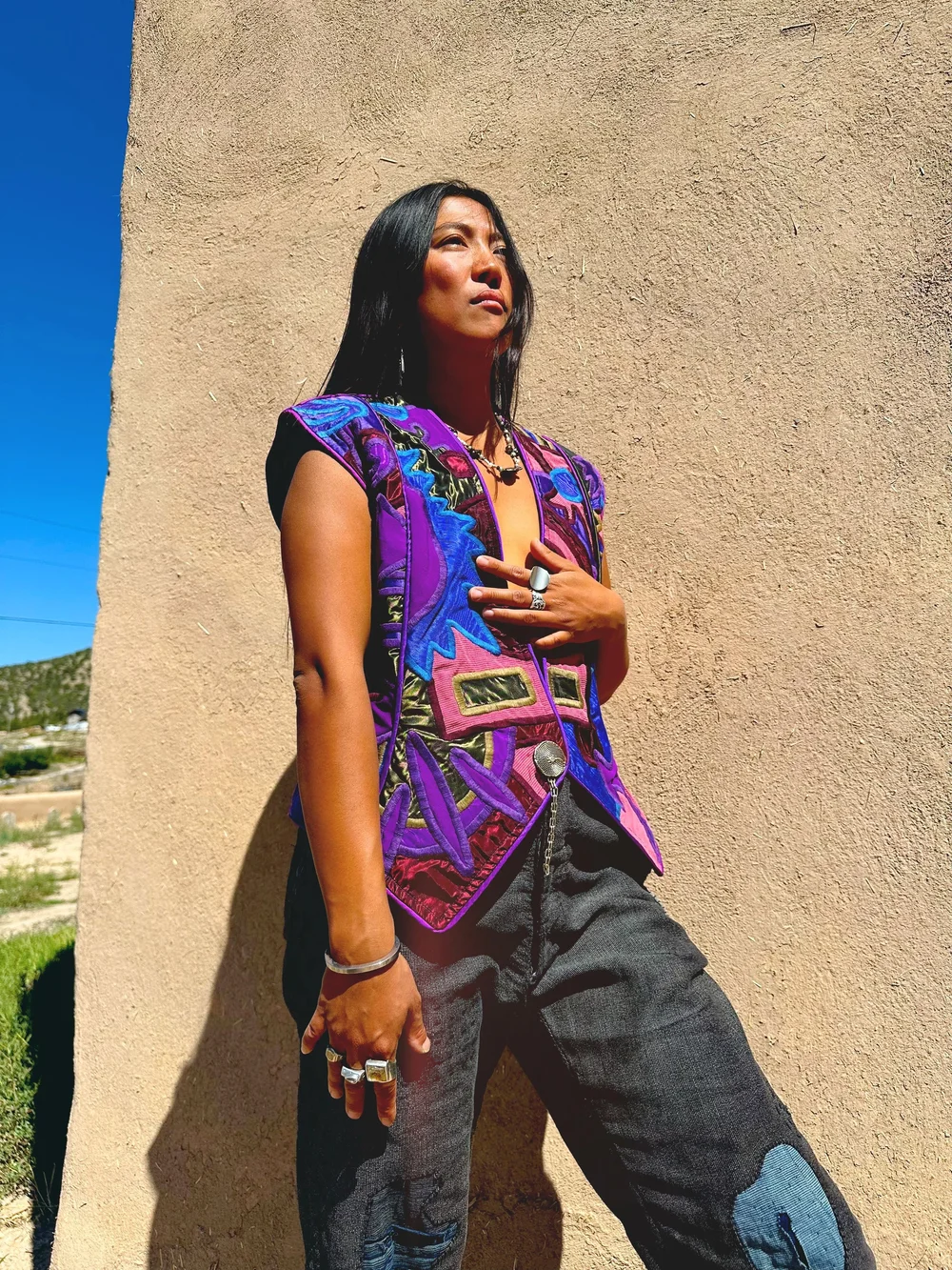 1980s Mexican Art Wear Vest — ESPERANZA VINTAGE