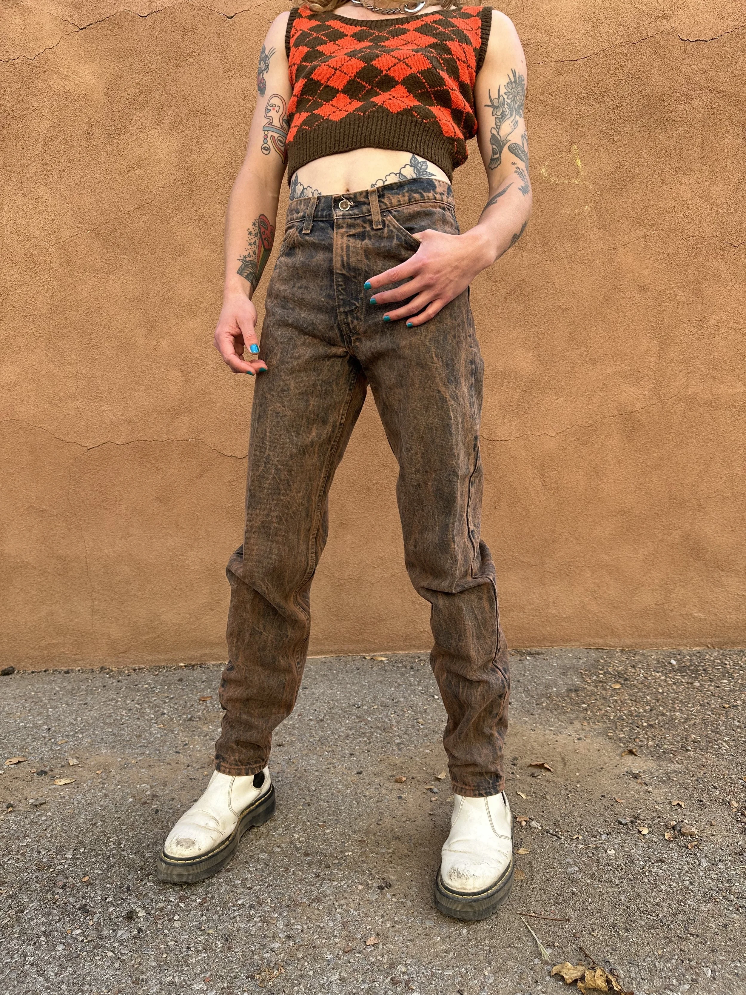 1980s Levis SilverTab Deadstock Acid Wash 550 Jeans 29