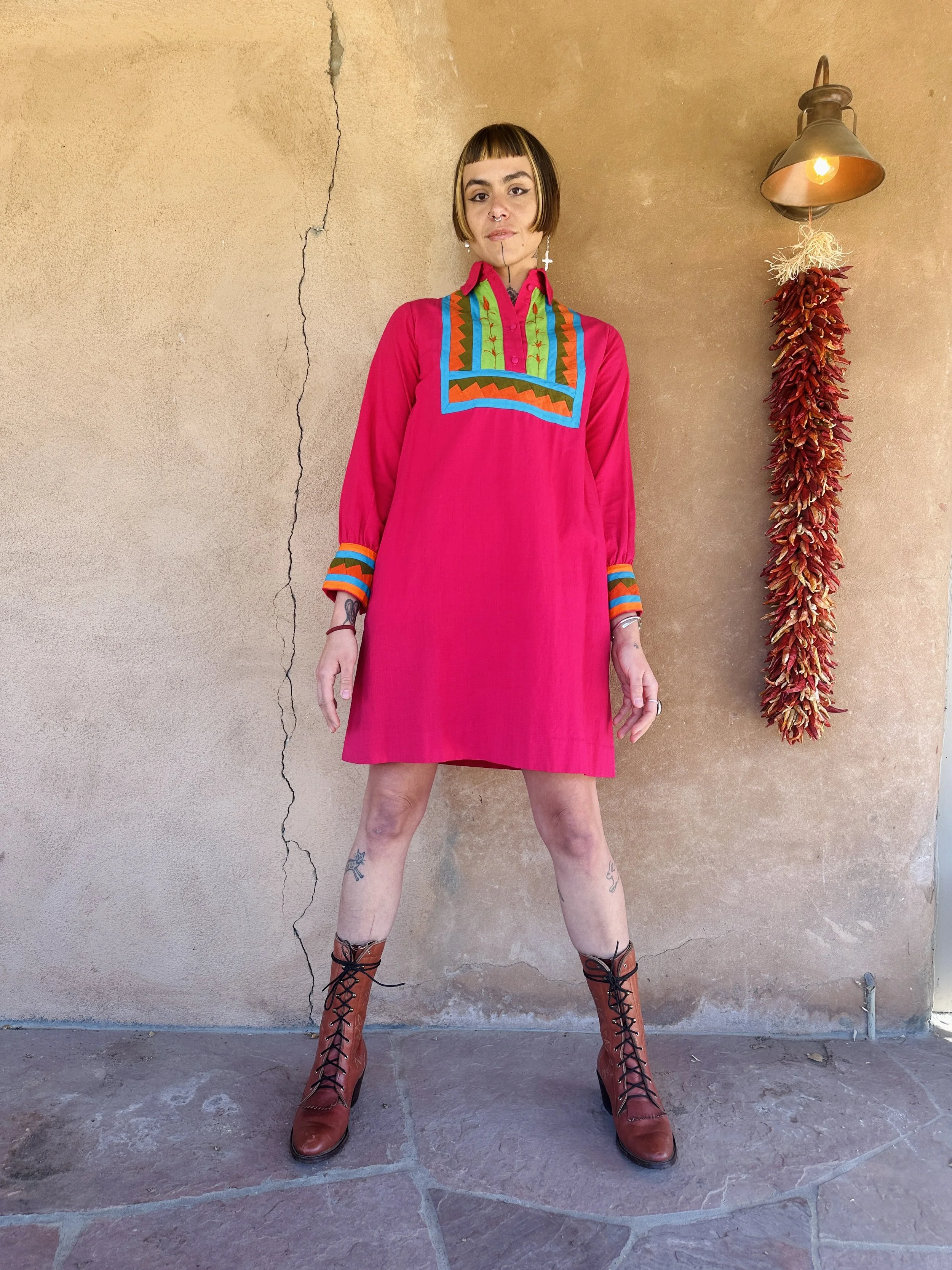 1960s/70s Pink Diseño Josefa Mini Dress