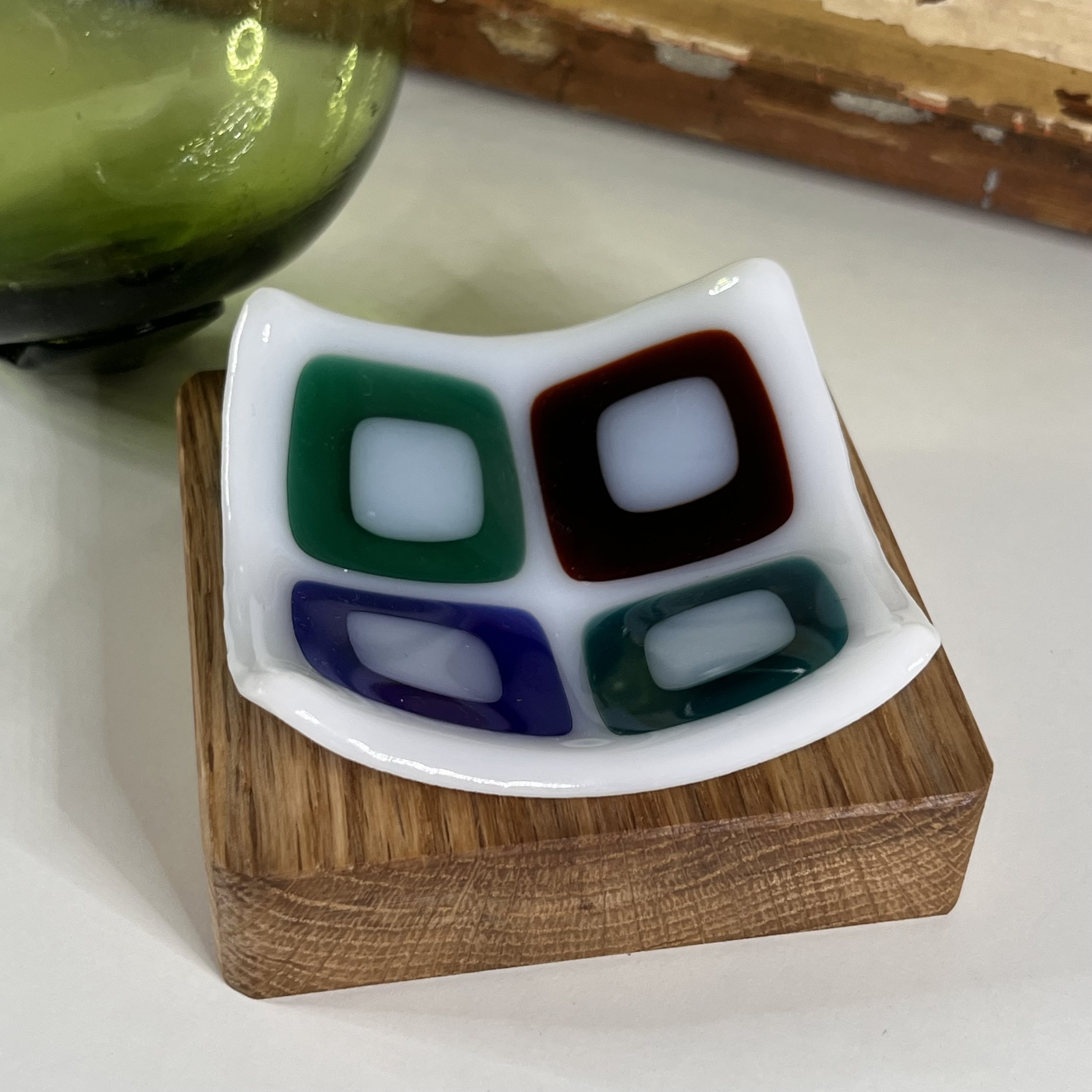 Square bowl (blue)