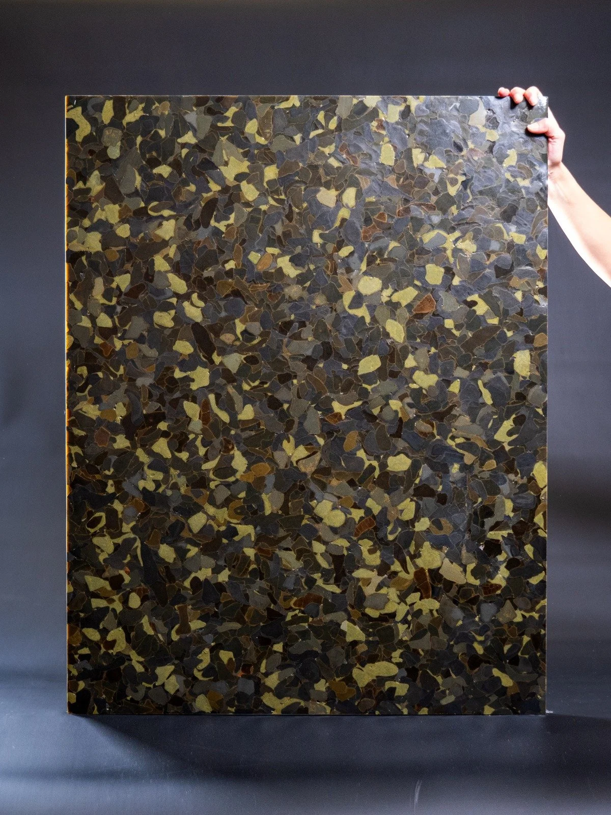 Recycled Glass Splashback Panel Completed and Ready for Installation