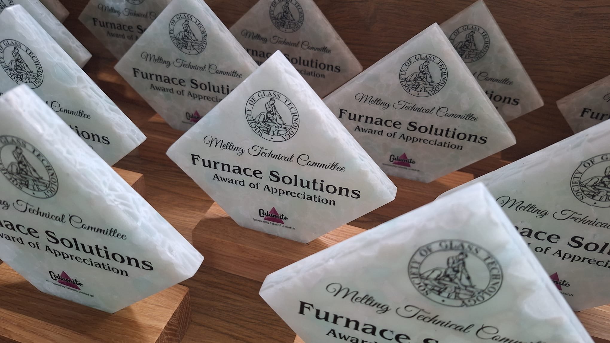 Bespoke Glass Awards Created for the Society of Glass Technology’s Furnace Solutions Conference