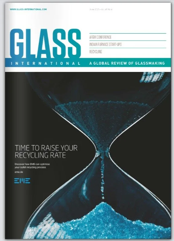 Front cover fro the magazine Glass International, June 2025