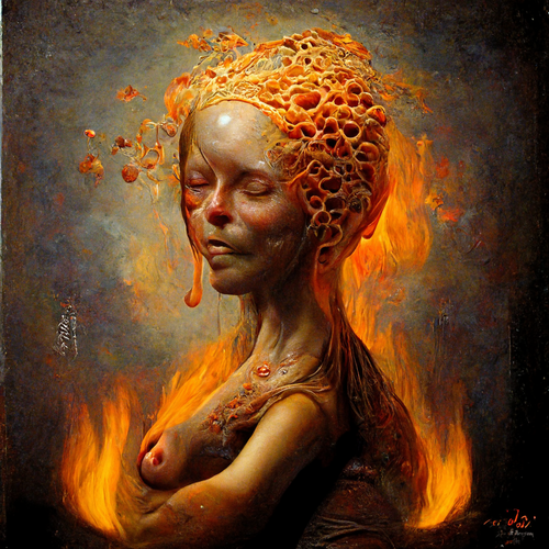 The wax Queen of fire