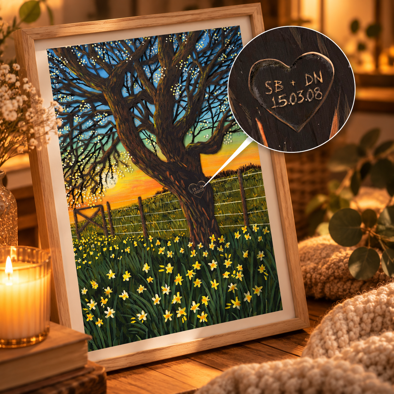 Personalised 'On the way to Woodhall' Giclée Print