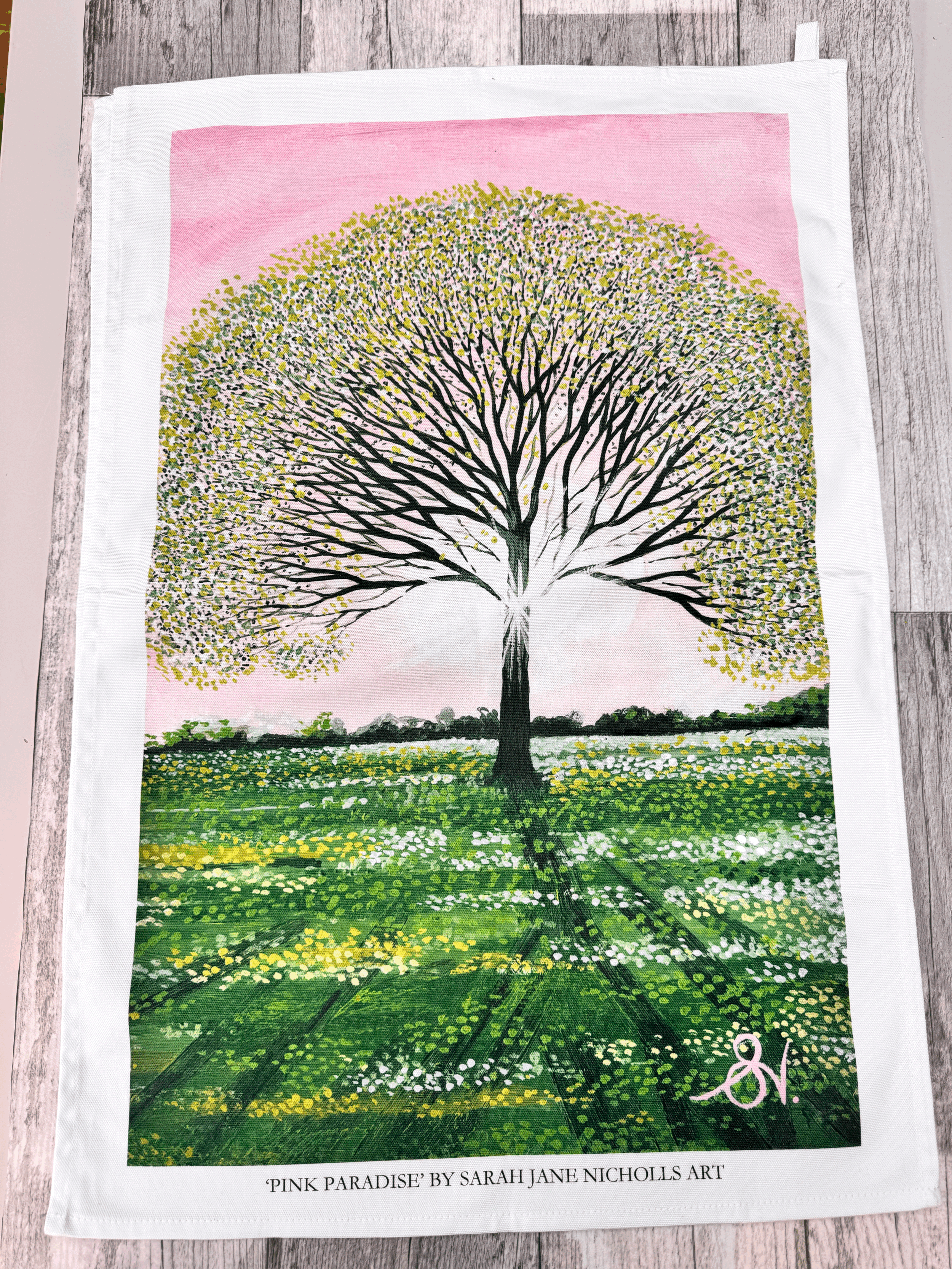 Pink Paradise Tea Towel