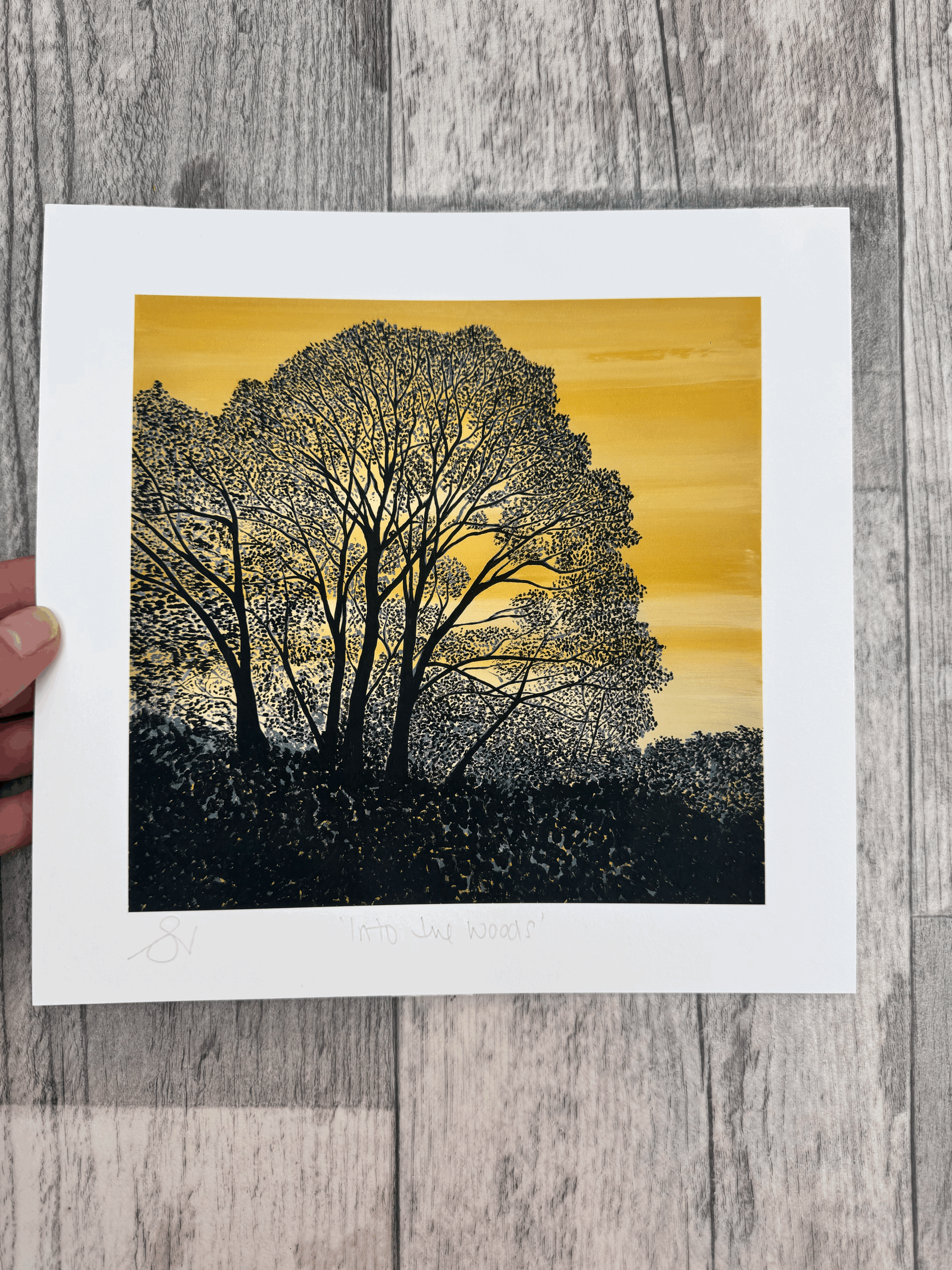 Into the Woods- Giclée Print 17.5 x 17cm
