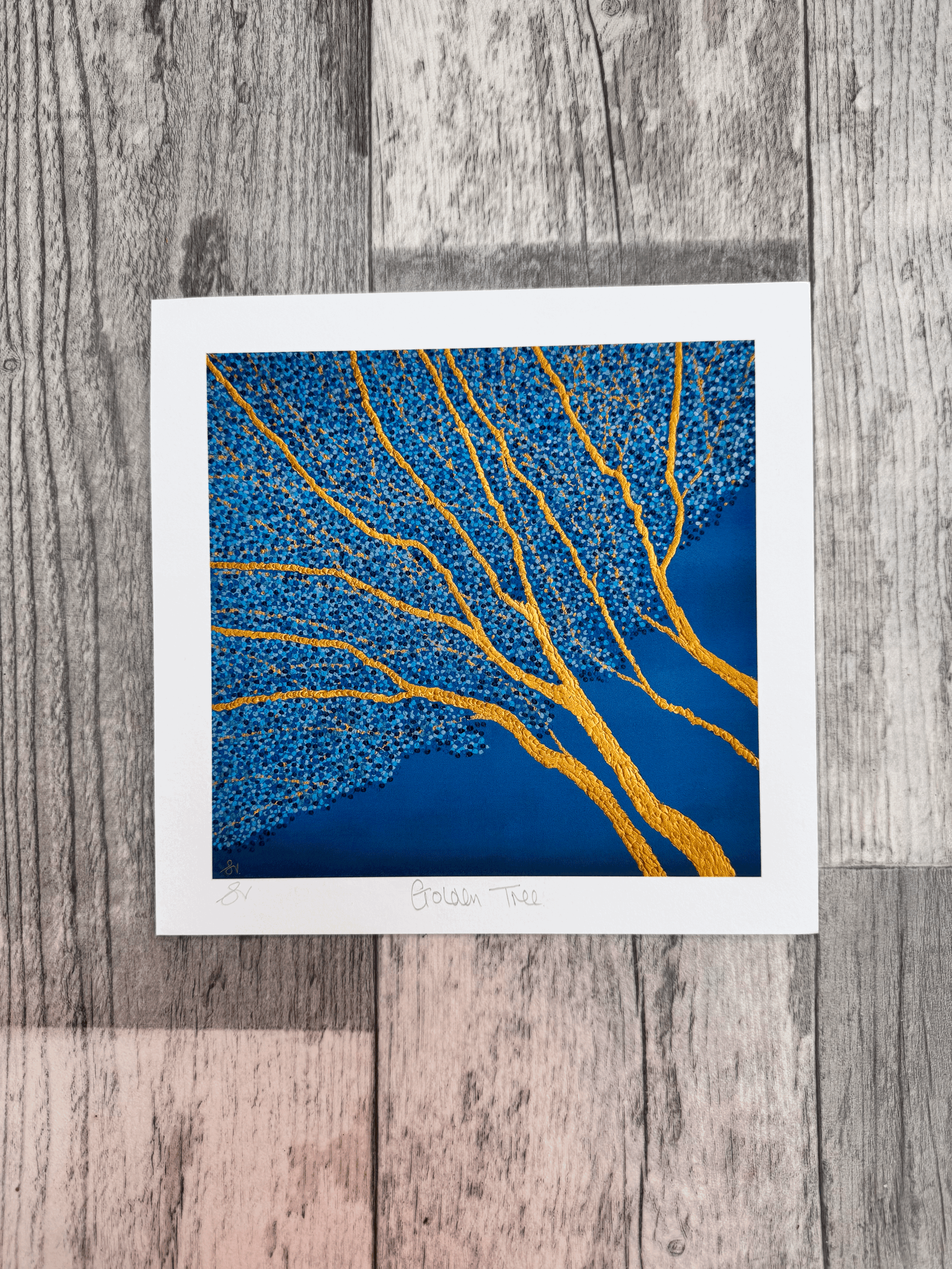 Golden Tree- Giclée Print 18 x 17.5cm