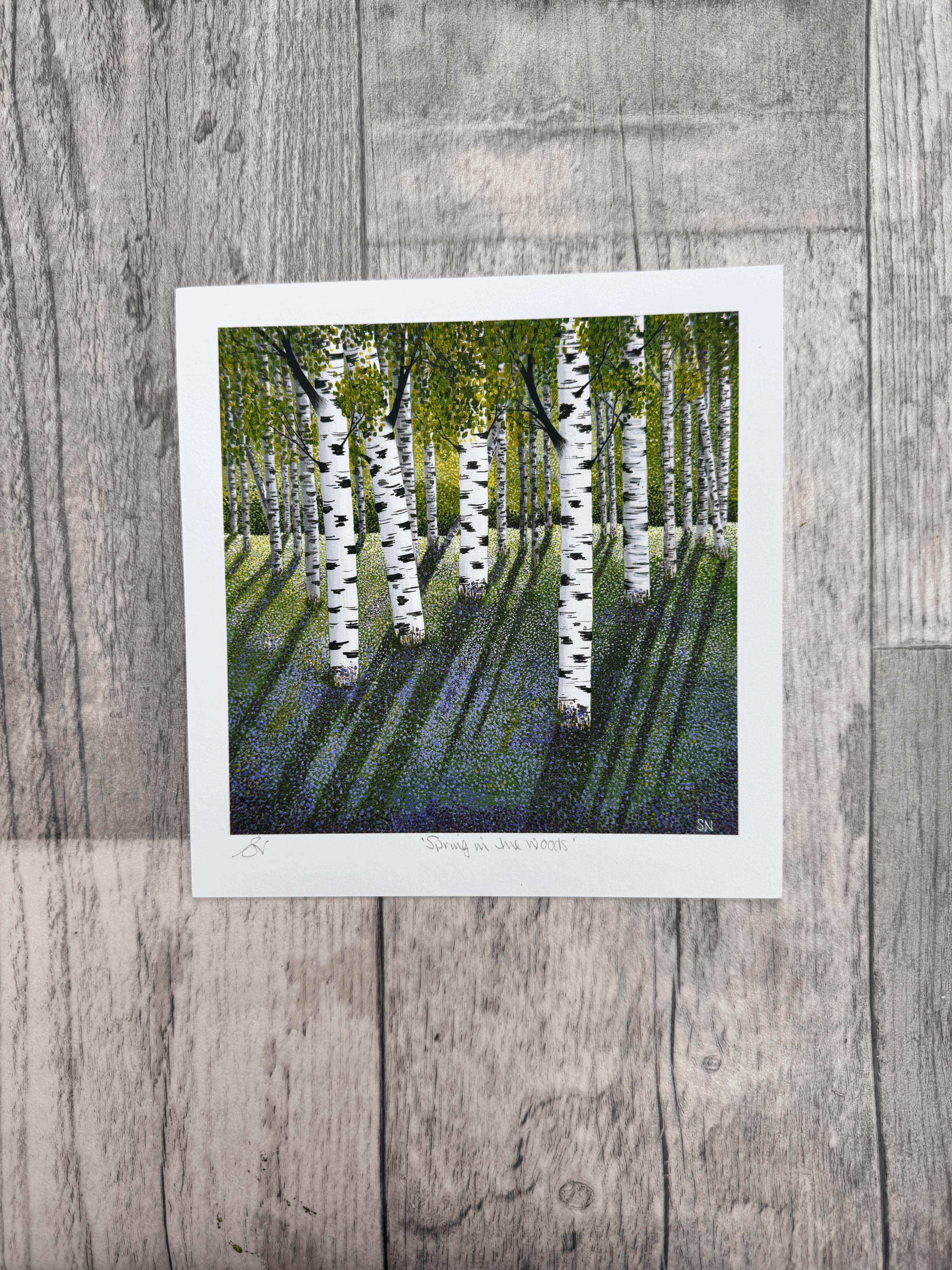 Spring in the Woods - Giclée Print 15 x 15cm