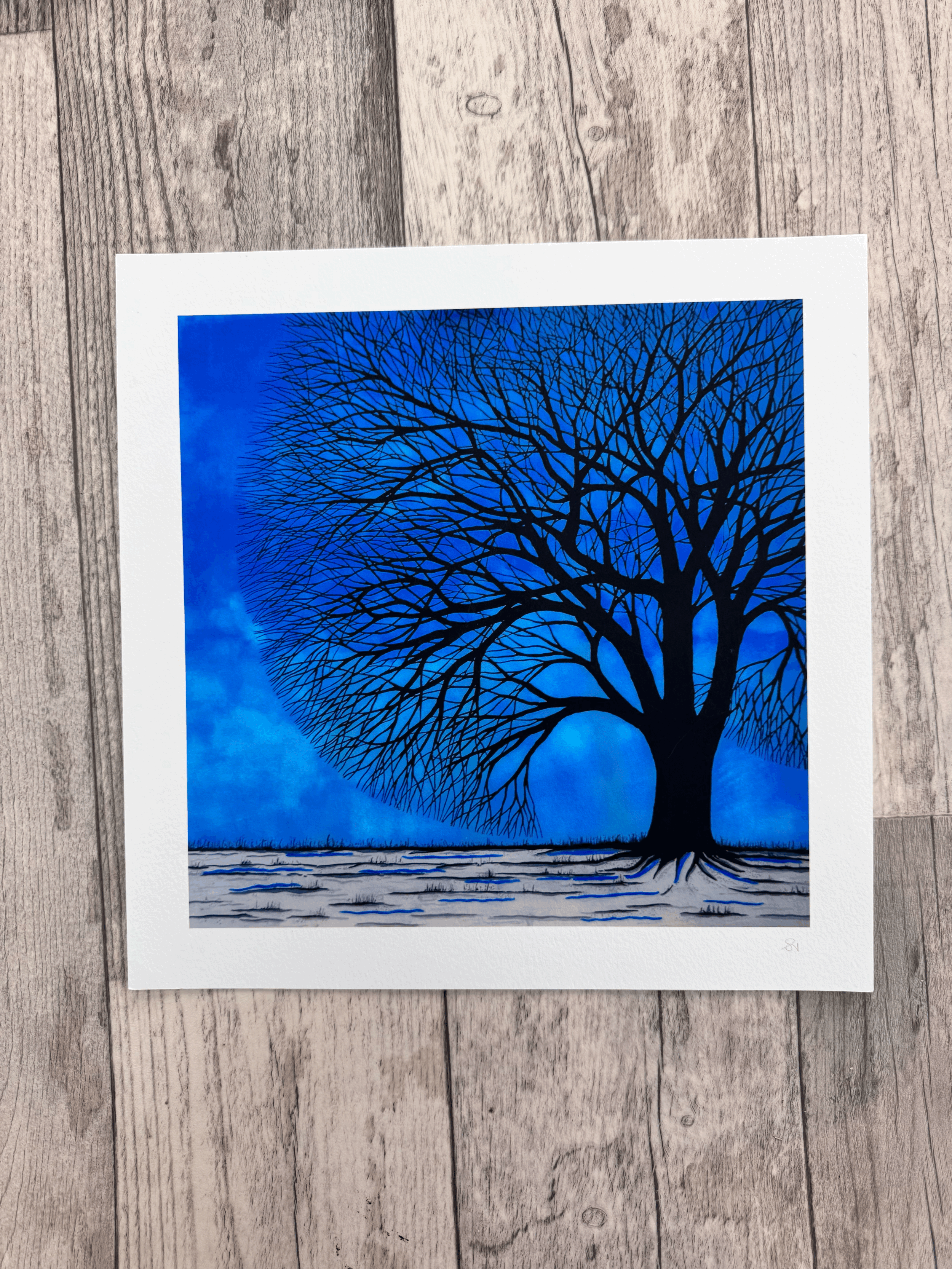 In the snow -  Giclée Print 26 x 25.5cm