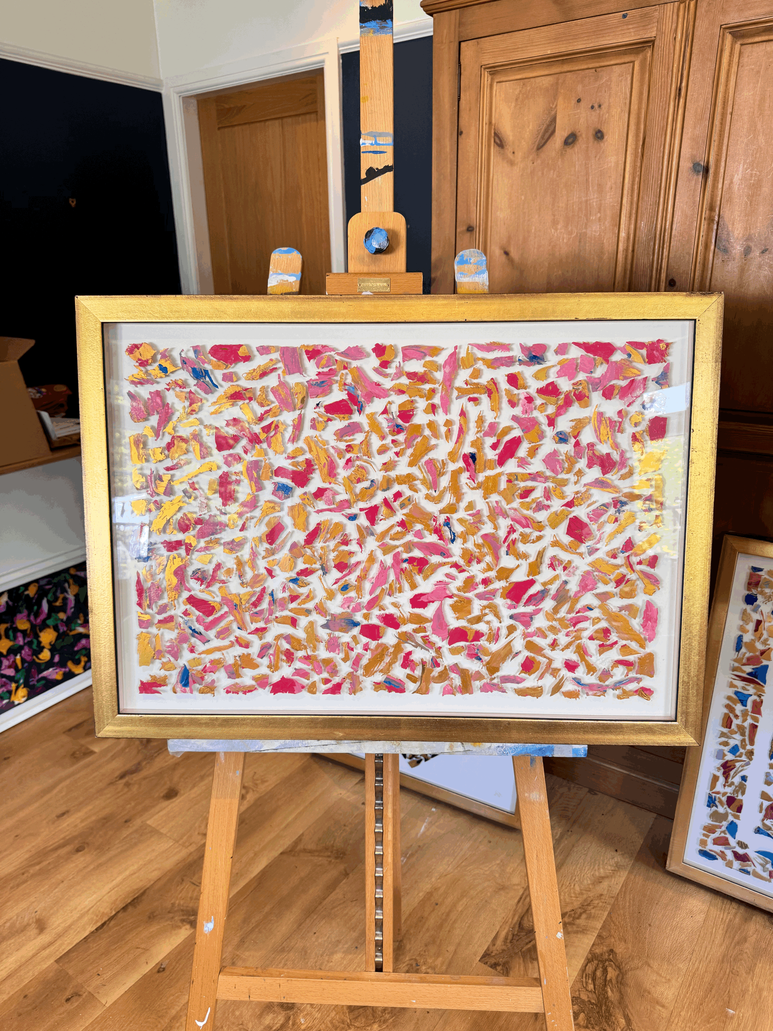 'Pink and Gold '- Original Abstract Painting