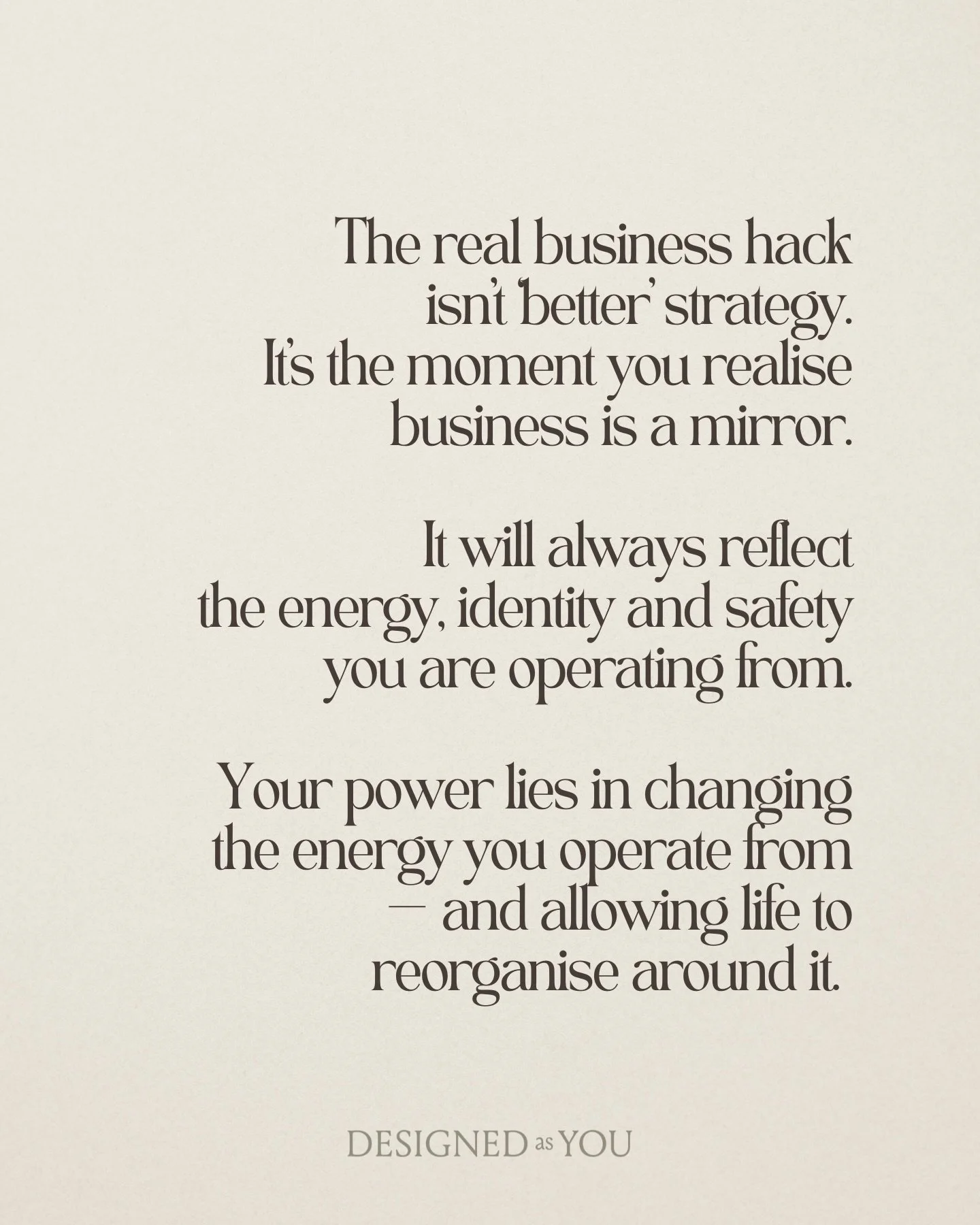 Teaching you what I wish I knew sooner. 

What I&rsquo;ve come to realise is that business rarely is just about strategy, but your energetic embodiment, belief system &amp; nervous system capacity

Your energy creates your reality more than your acti