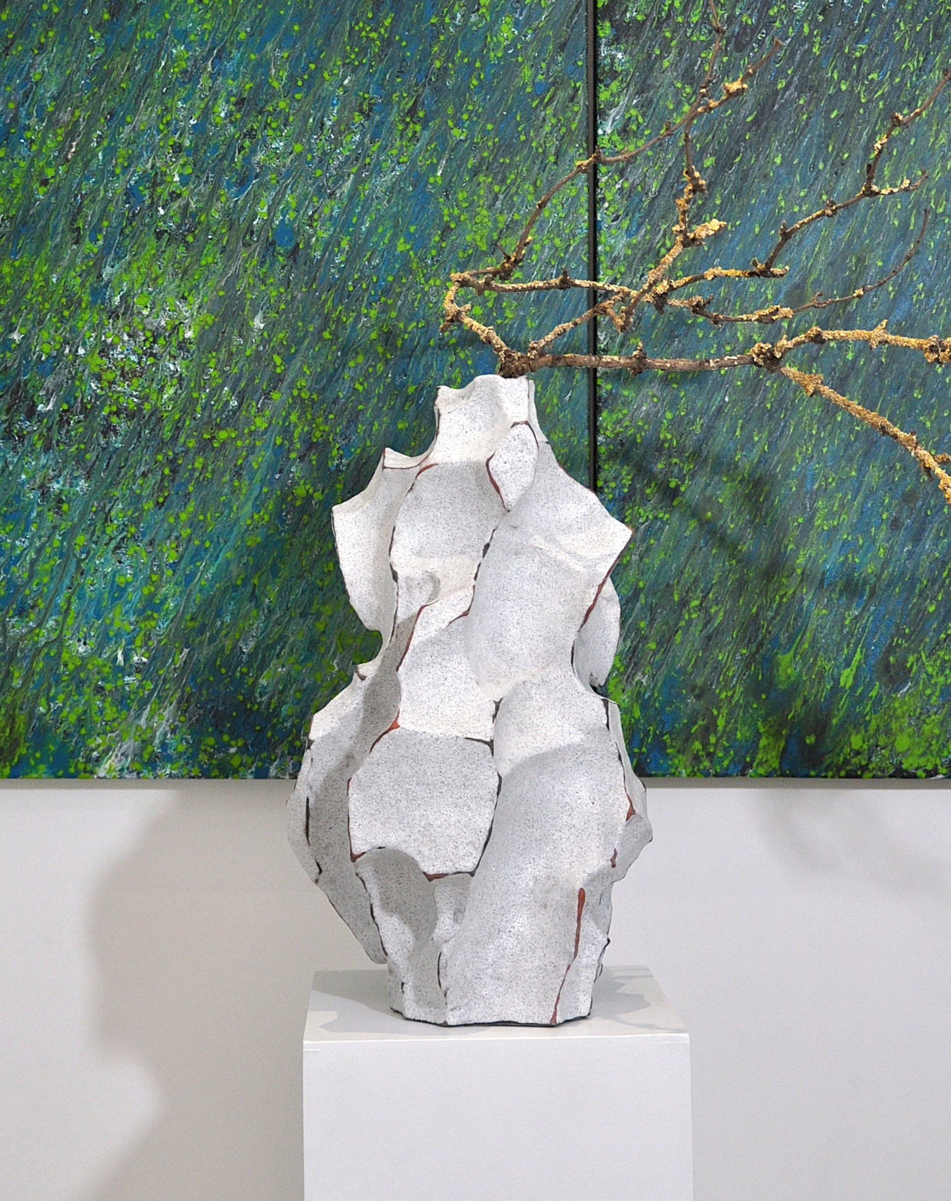 Ceramic vases with lava glaze -H53 x 33 x 30cm