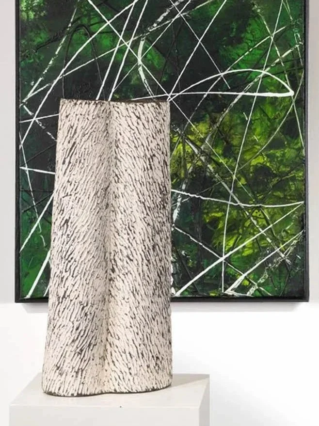 Stoneware trunk vessel H61cm
