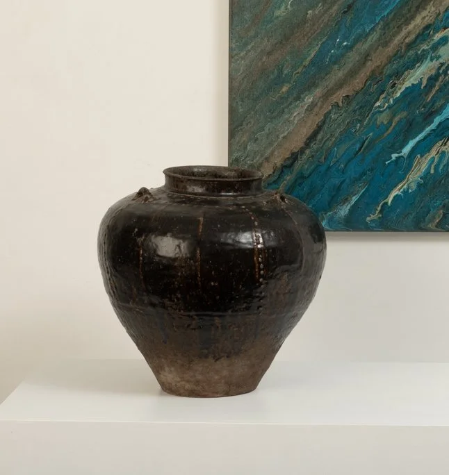 Burmese Martaban Storage Jar 16th-17thAD StonewarePot H40 x Dia 41cm