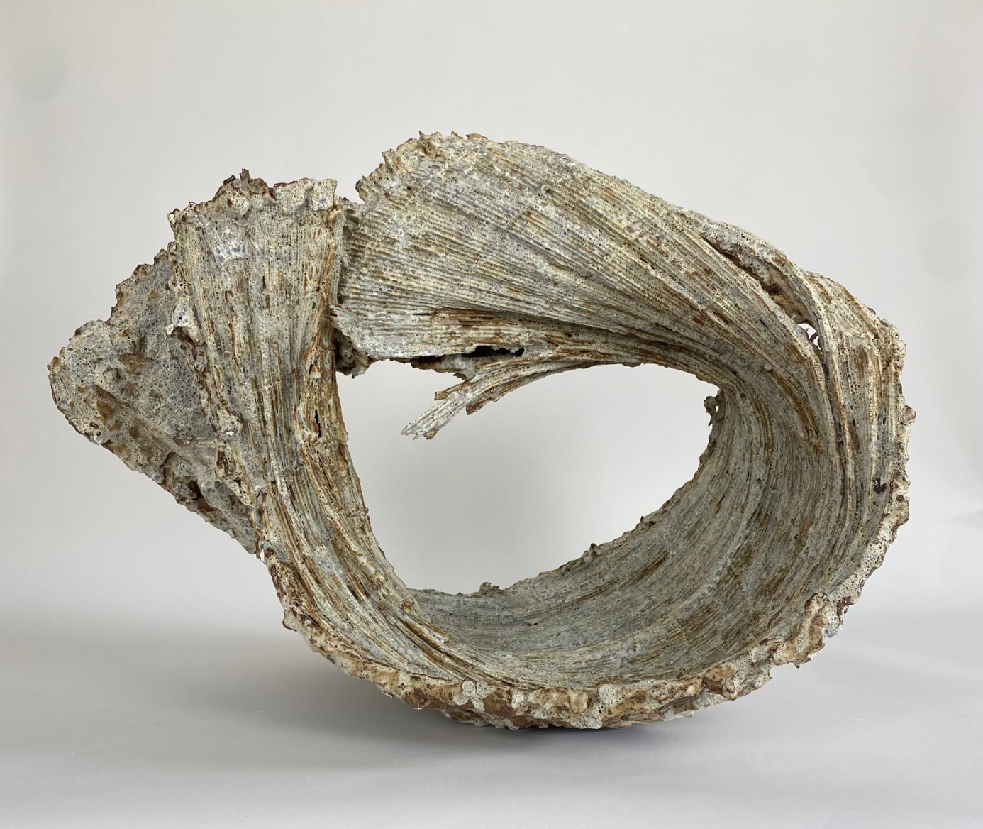 'The Round Wave', glazed stoneware, sculpture - L:60cm x H:50 x D:40 cm