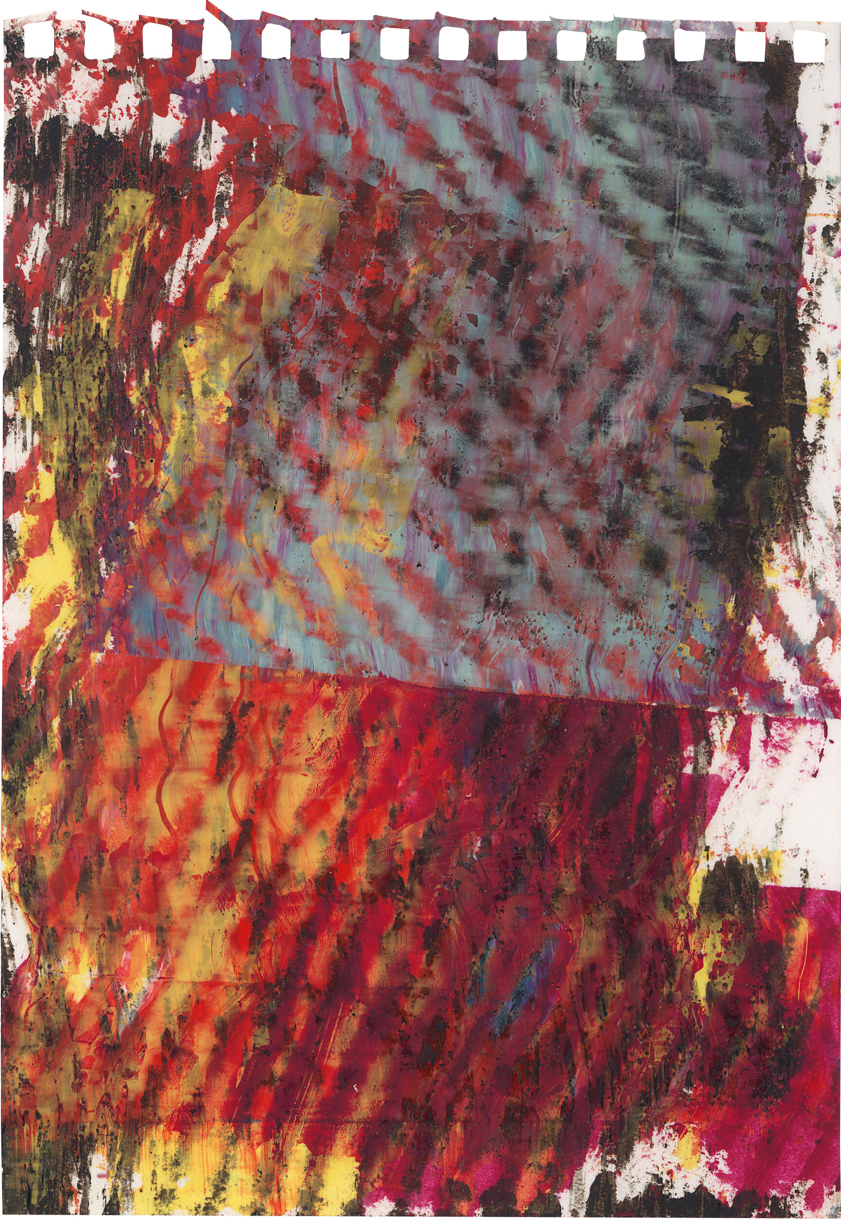 "Von unten das Feuer." (POM) 09.10.2014/1, 17 x 12 cm