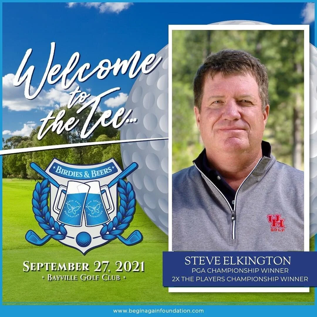 . 
The Begin Again Foundation is pleased to announce @elkington.steve, Australian professional golfer on the PGA Tour of Champions, will be joining the field at Birdies &amp; Beers taking place in September at Bayville Golf Club.

Elkington has 17 professional wins to his credit and 10 of them on the PGA Tour! Who is excited to play a round with Steve on their team? 👍
.
.
.
.
.
#BirdiesandBeers #SteveElkington #BeginAgainFoundation #GolfTournament #Golf #GolfLife #SepsisAwareness #charity #SepsisOutreach #fundraiser
#FundraisingEvent #BayvilleGolfClib